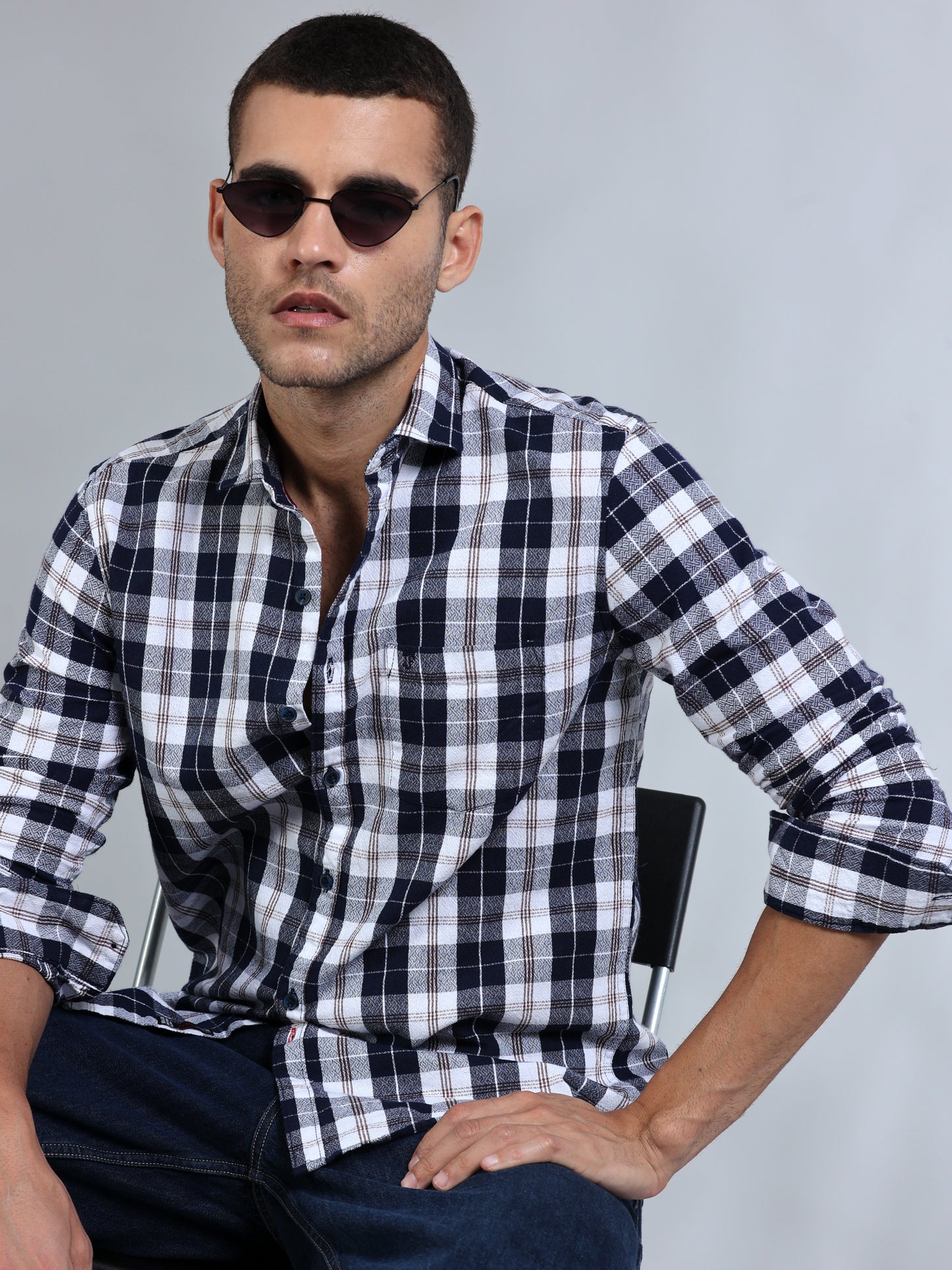 Scuderia White Check Shirt