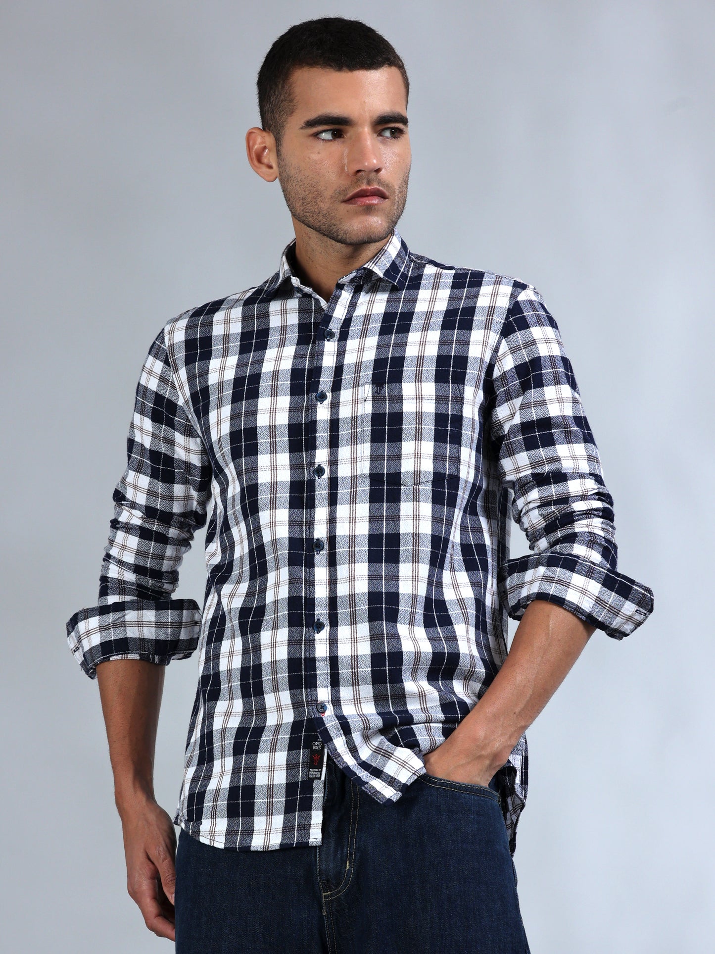 Scuderia White Check Shirt