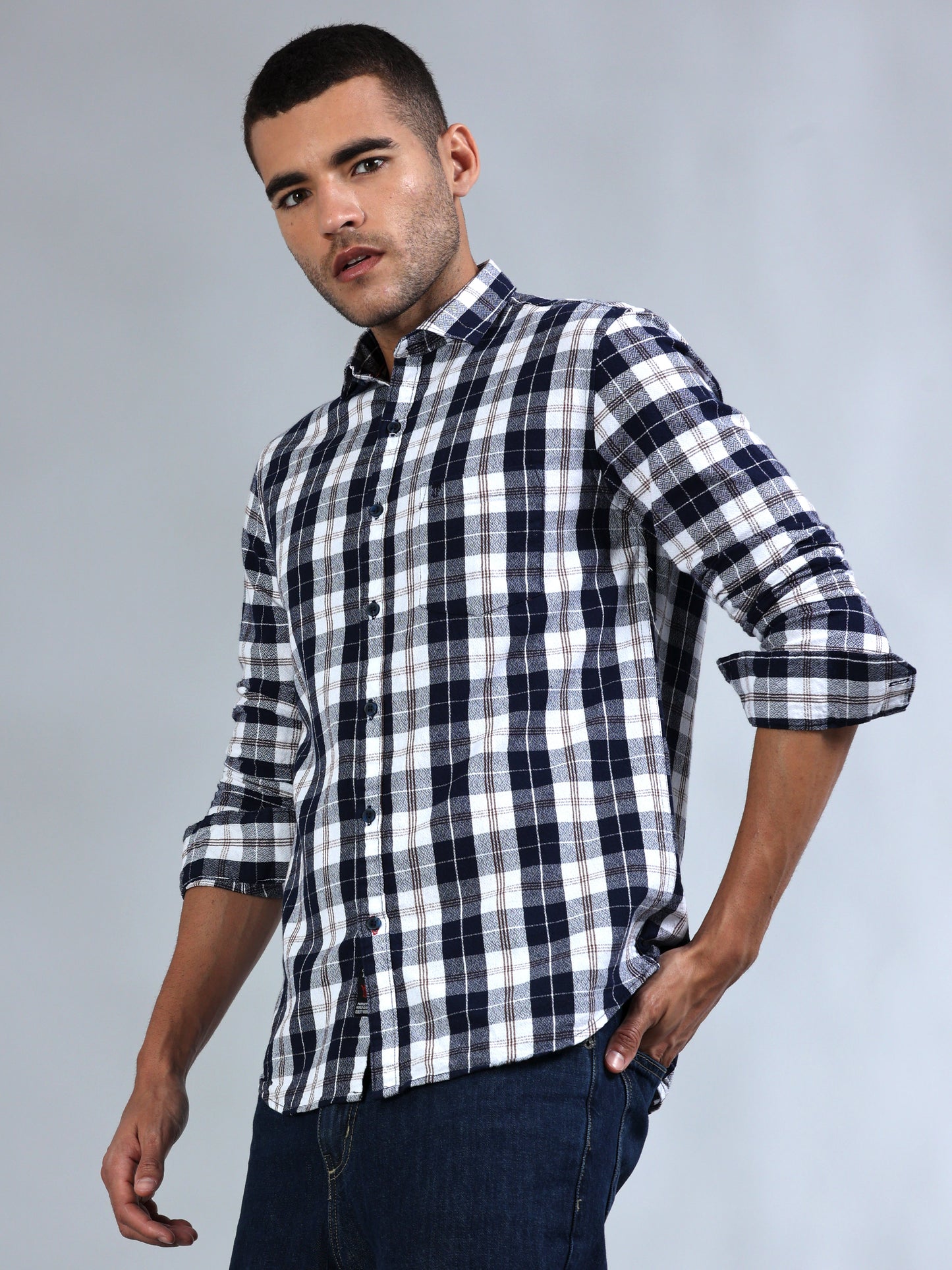 Scuderia White Check Shirt