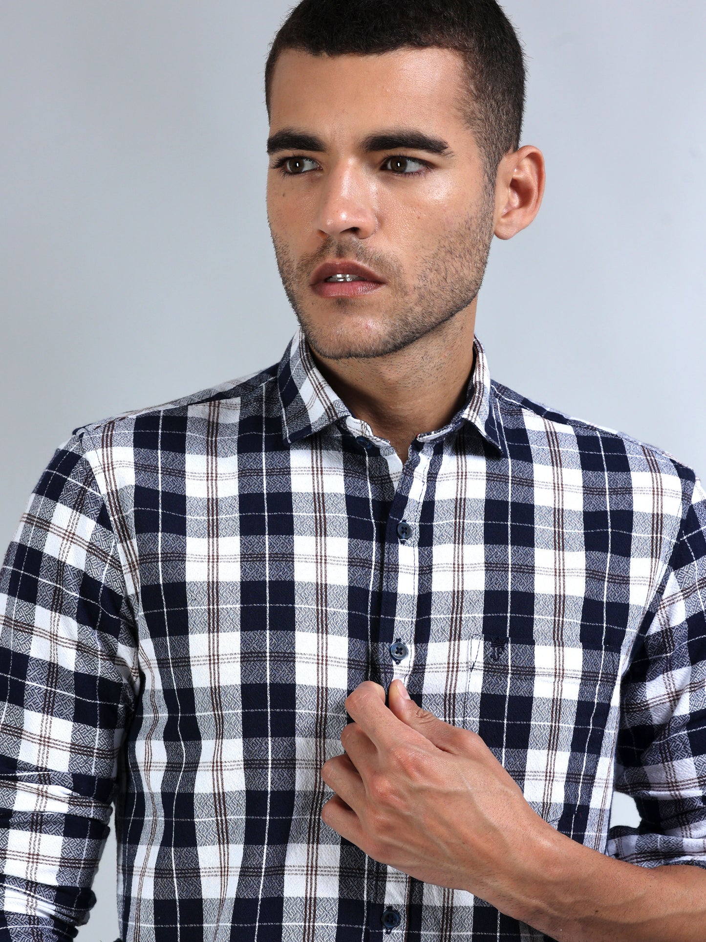 Scuderia White Check Shirt