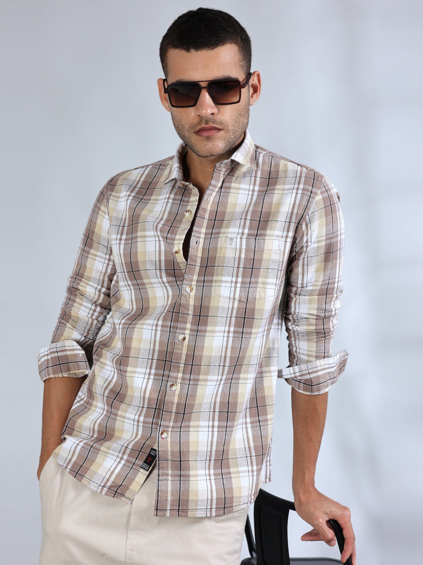 Scuderia Brown Check Shirt