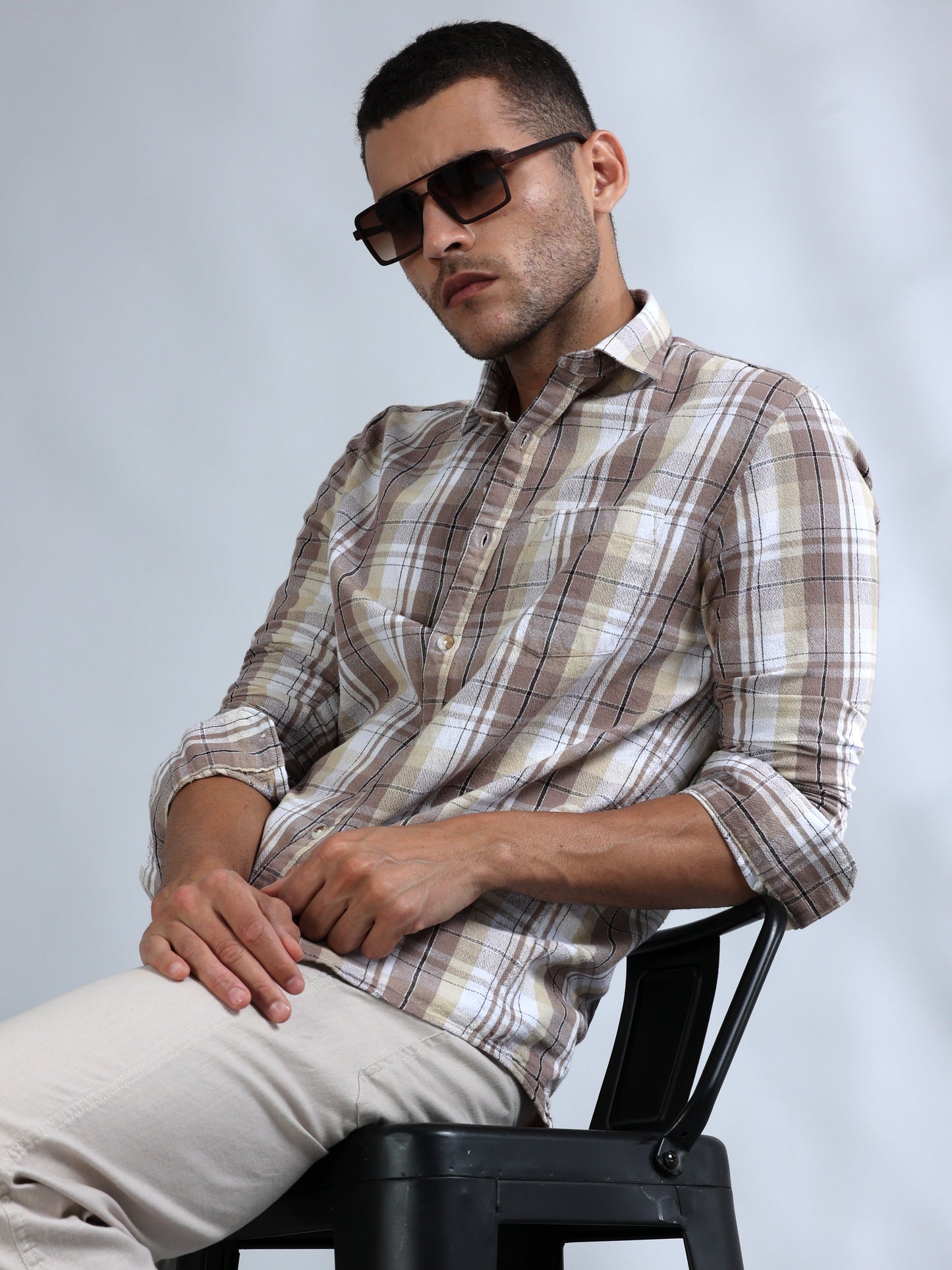 Scuderia Brown Check Shirt