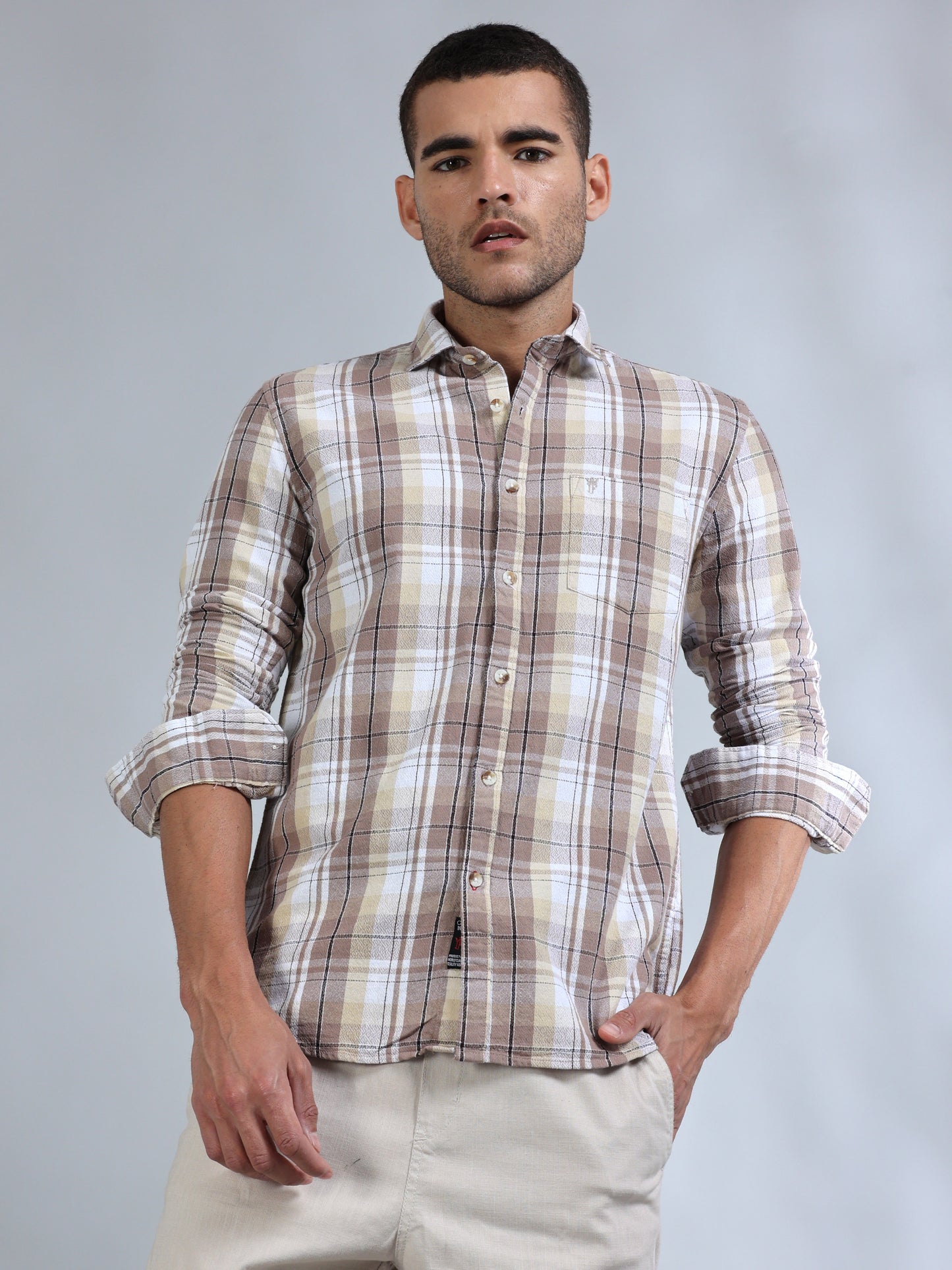 Scuderia Brown Check Shirt