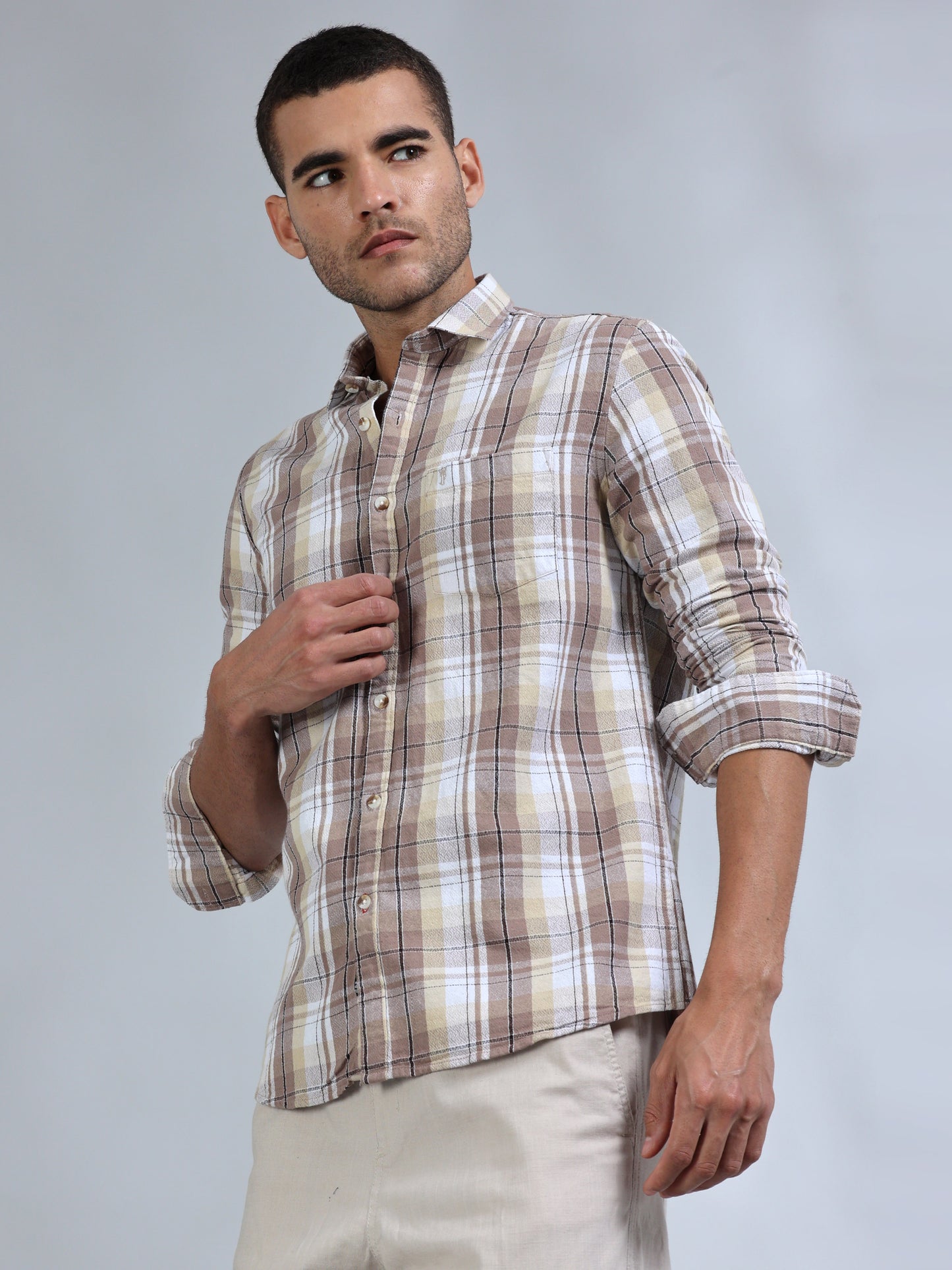 Scuderia Brown Check Shirt