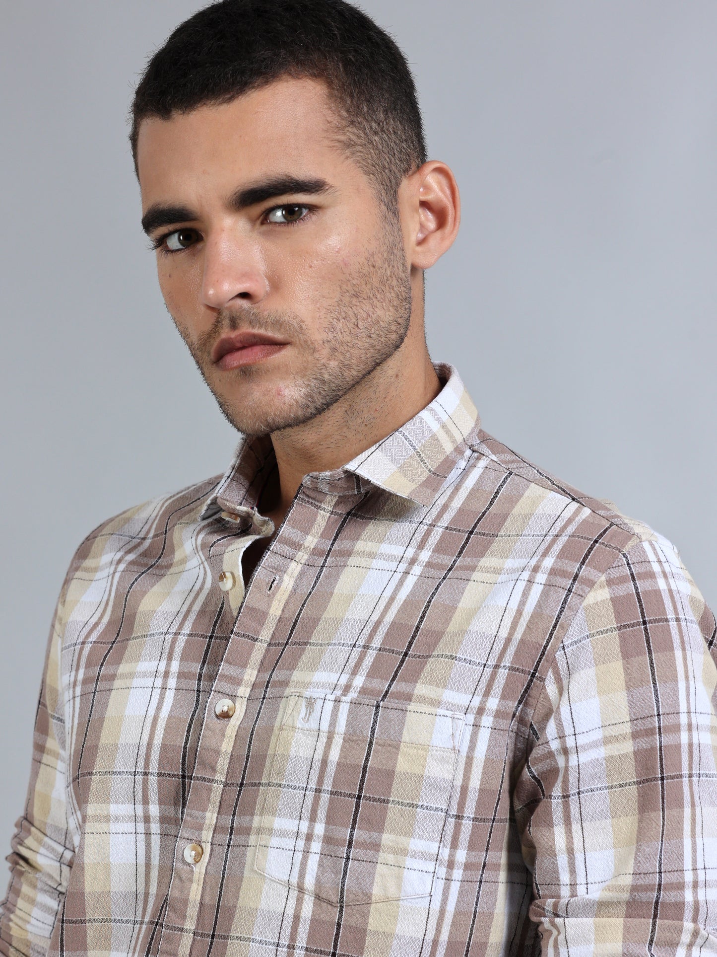 Scuderia Brown Check Shirt