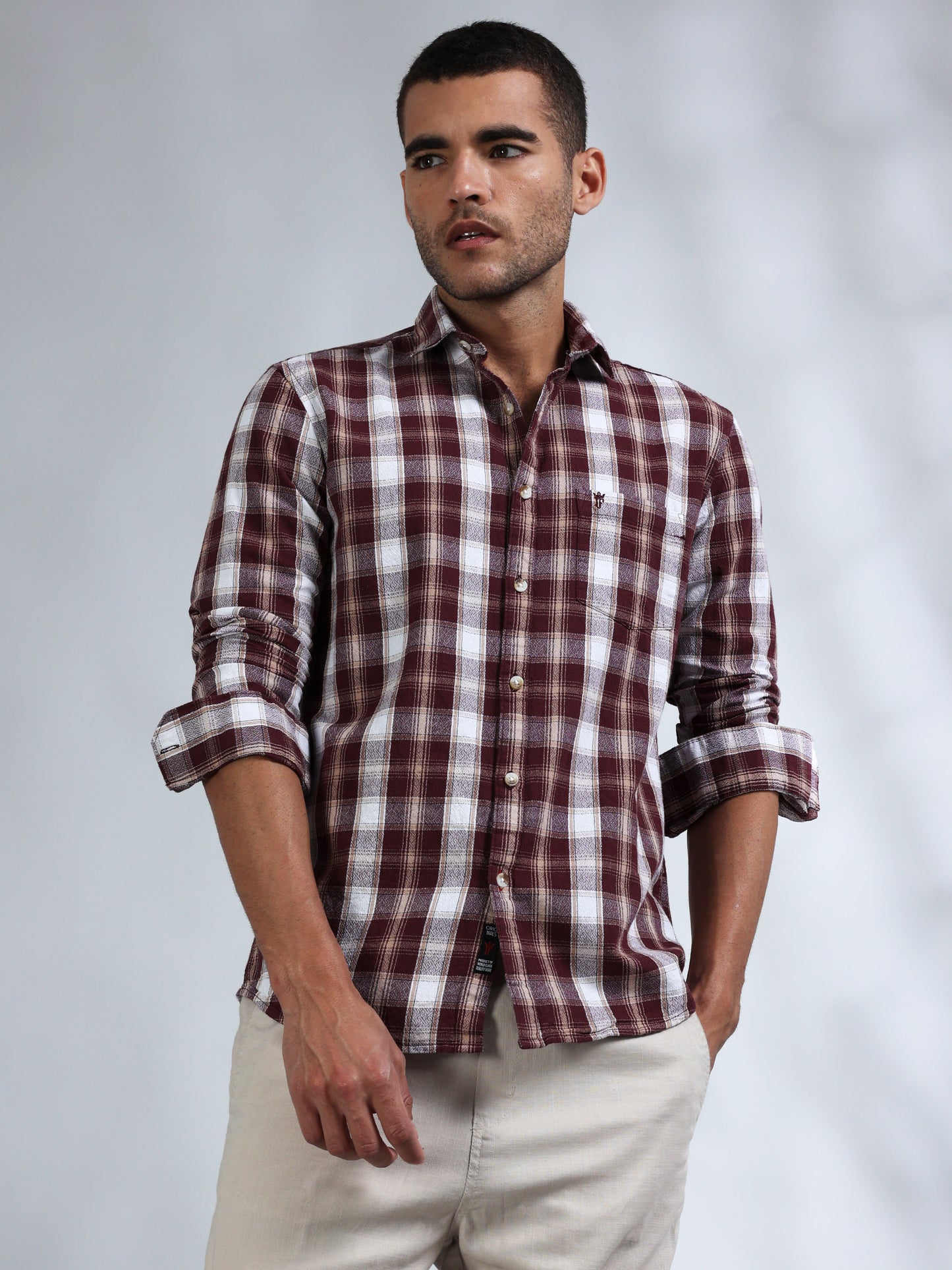 Scuderia Brick Red Check Shirt