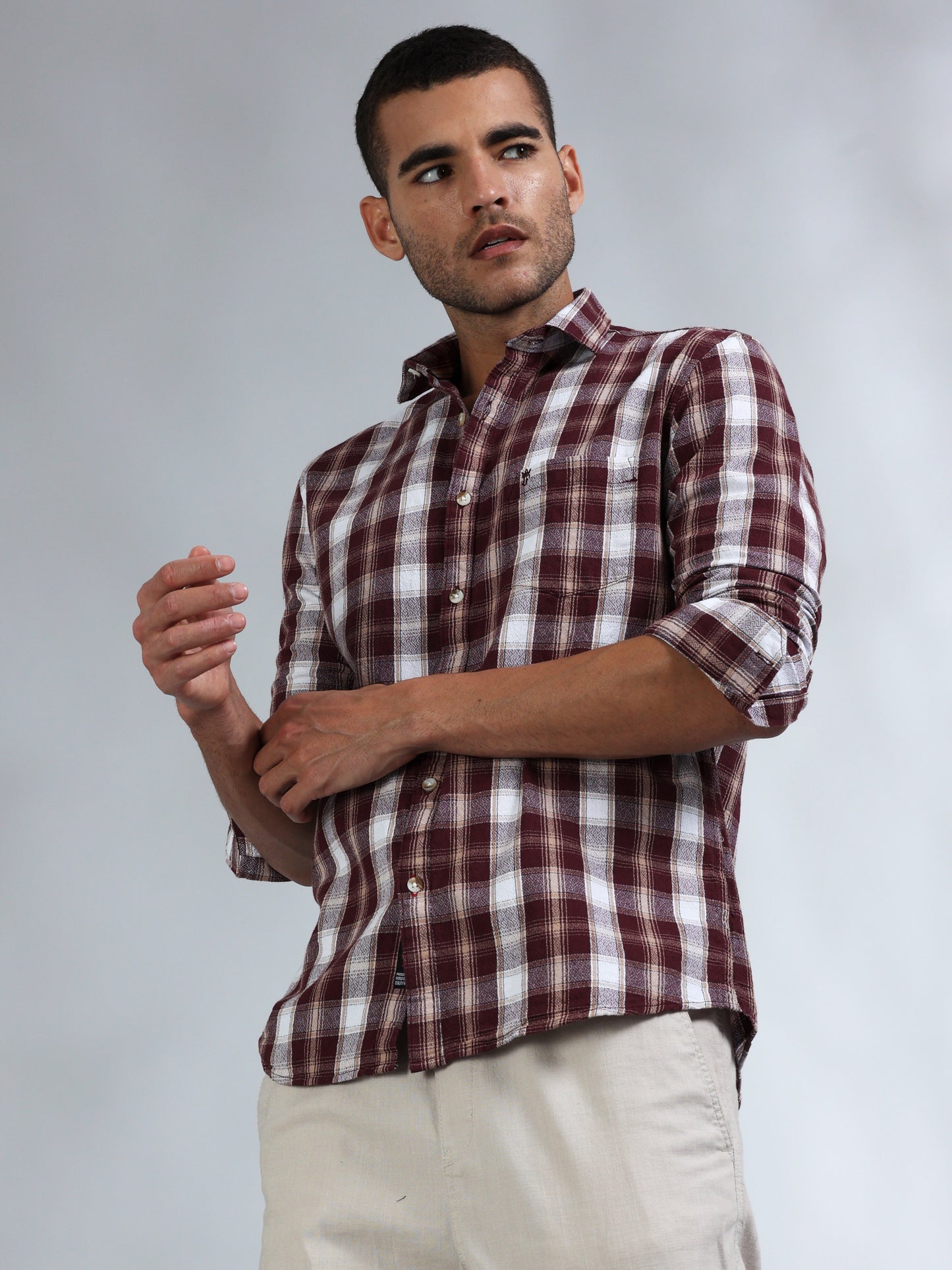 Scuderia Brick Red Check Shirt