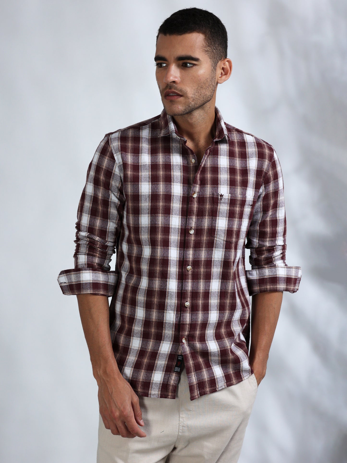 Scuderia Brick Red Check Shirt