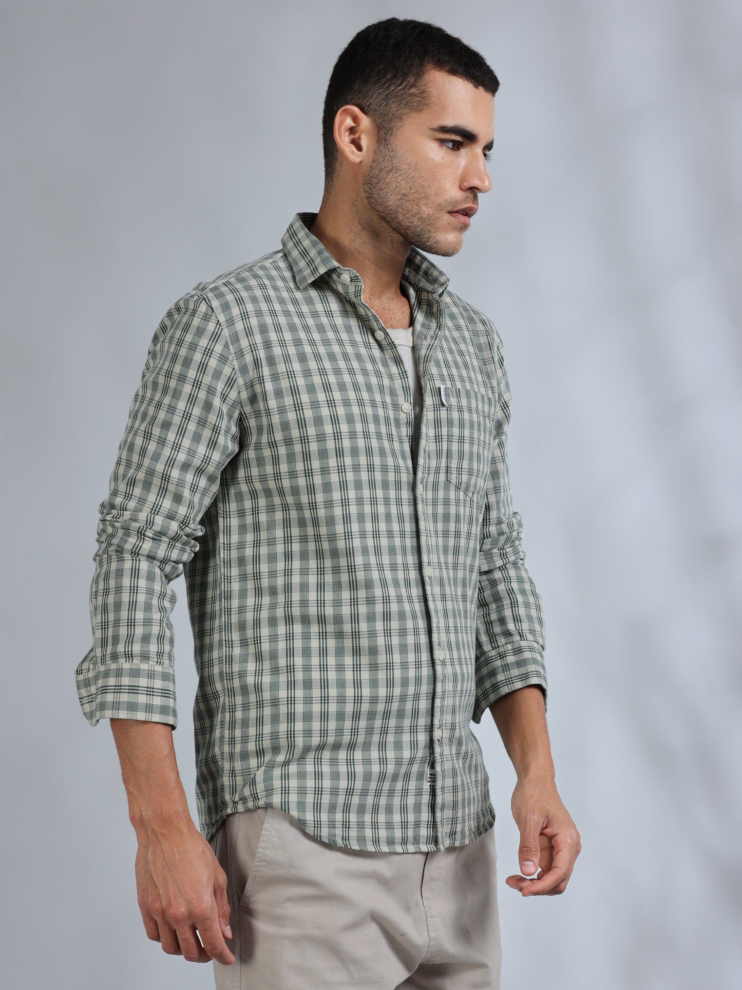 Kobe Green check Shirt