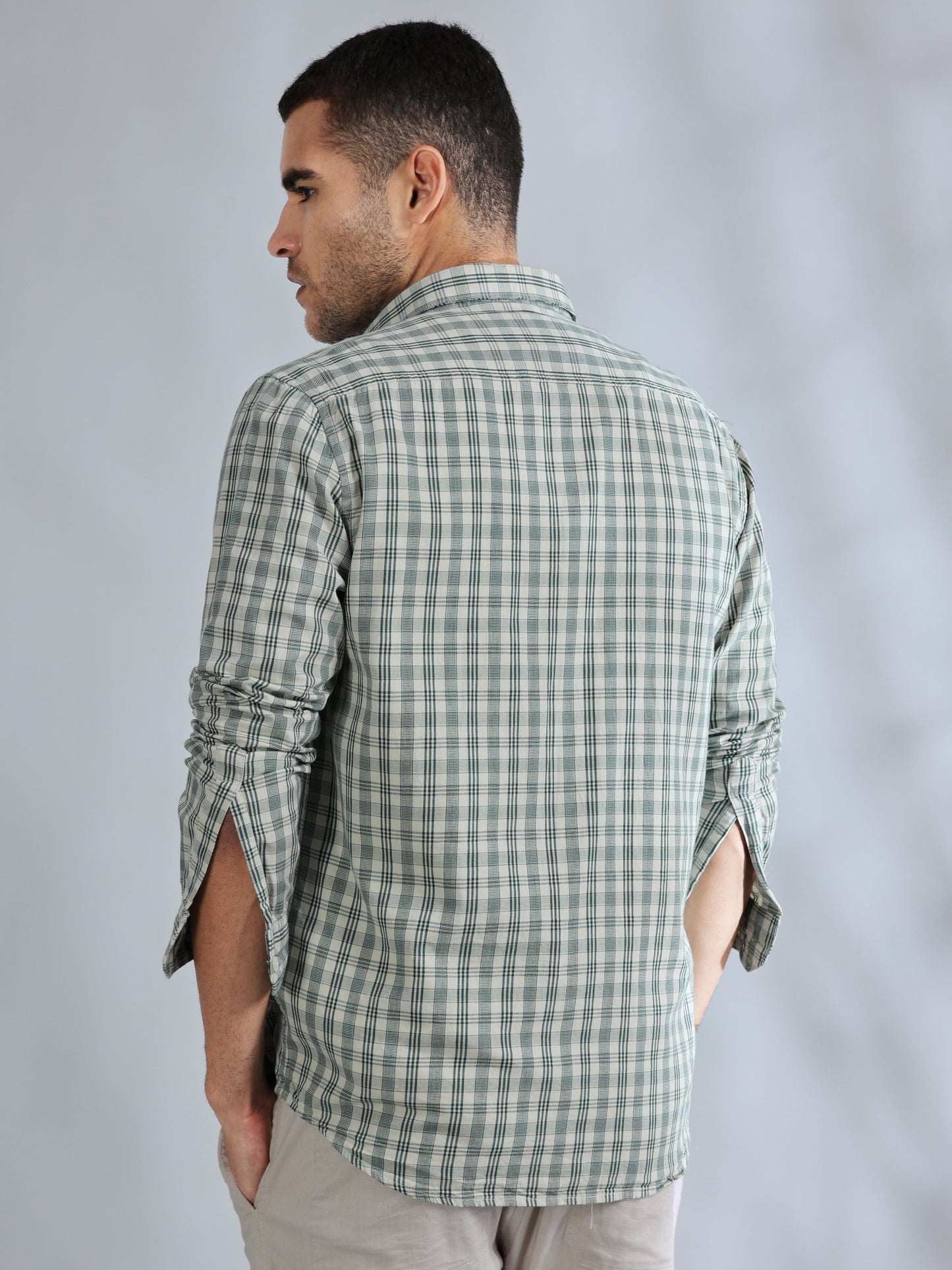 Kobe Green check Shirt