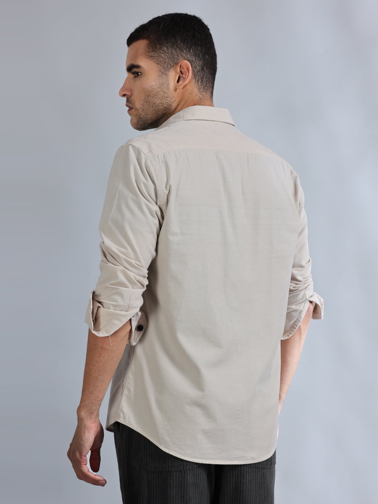 Cordoba Pale Silver Corduroy shirt