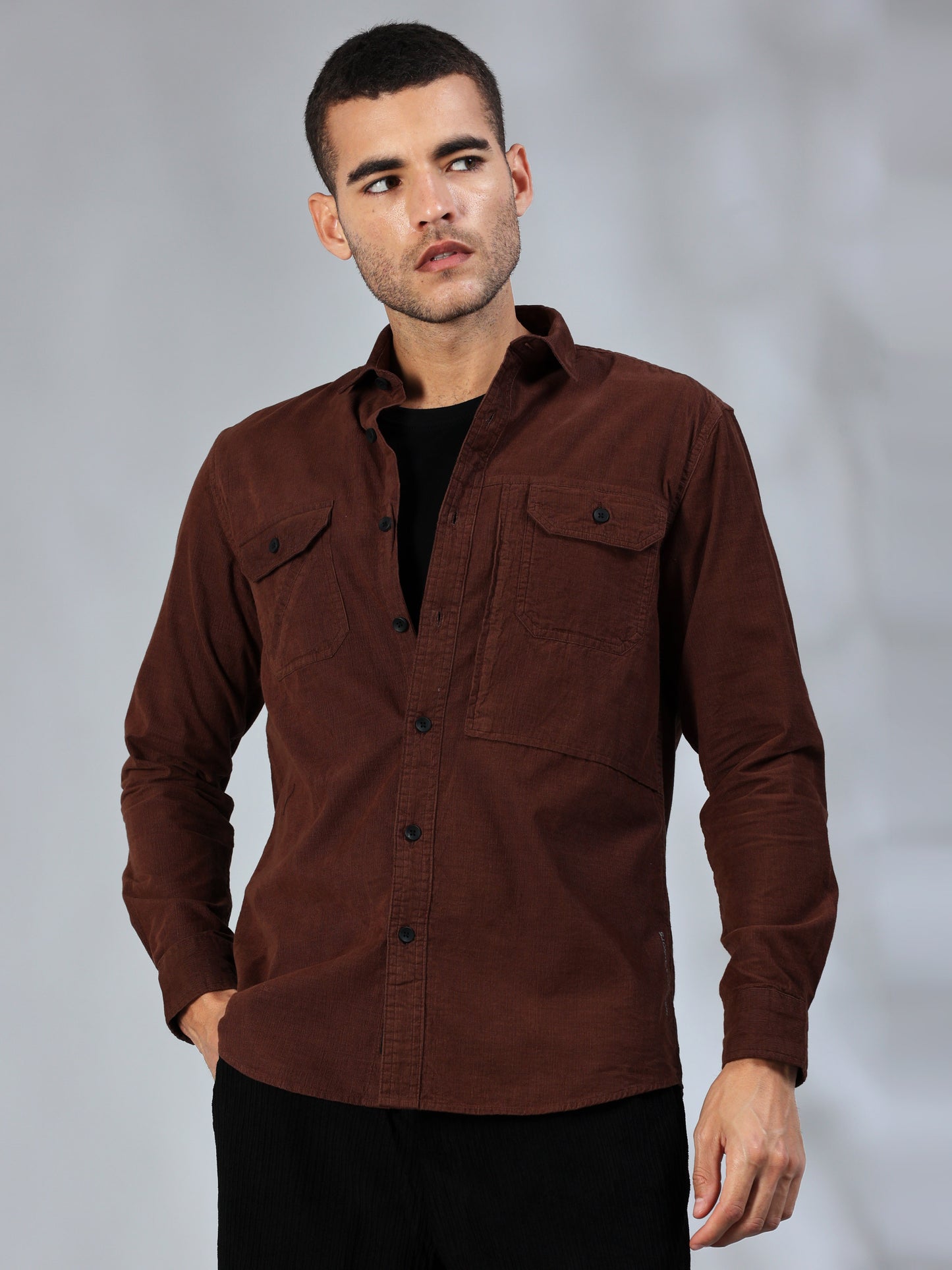 Cordoba Crater Brown Corduroy Shirt