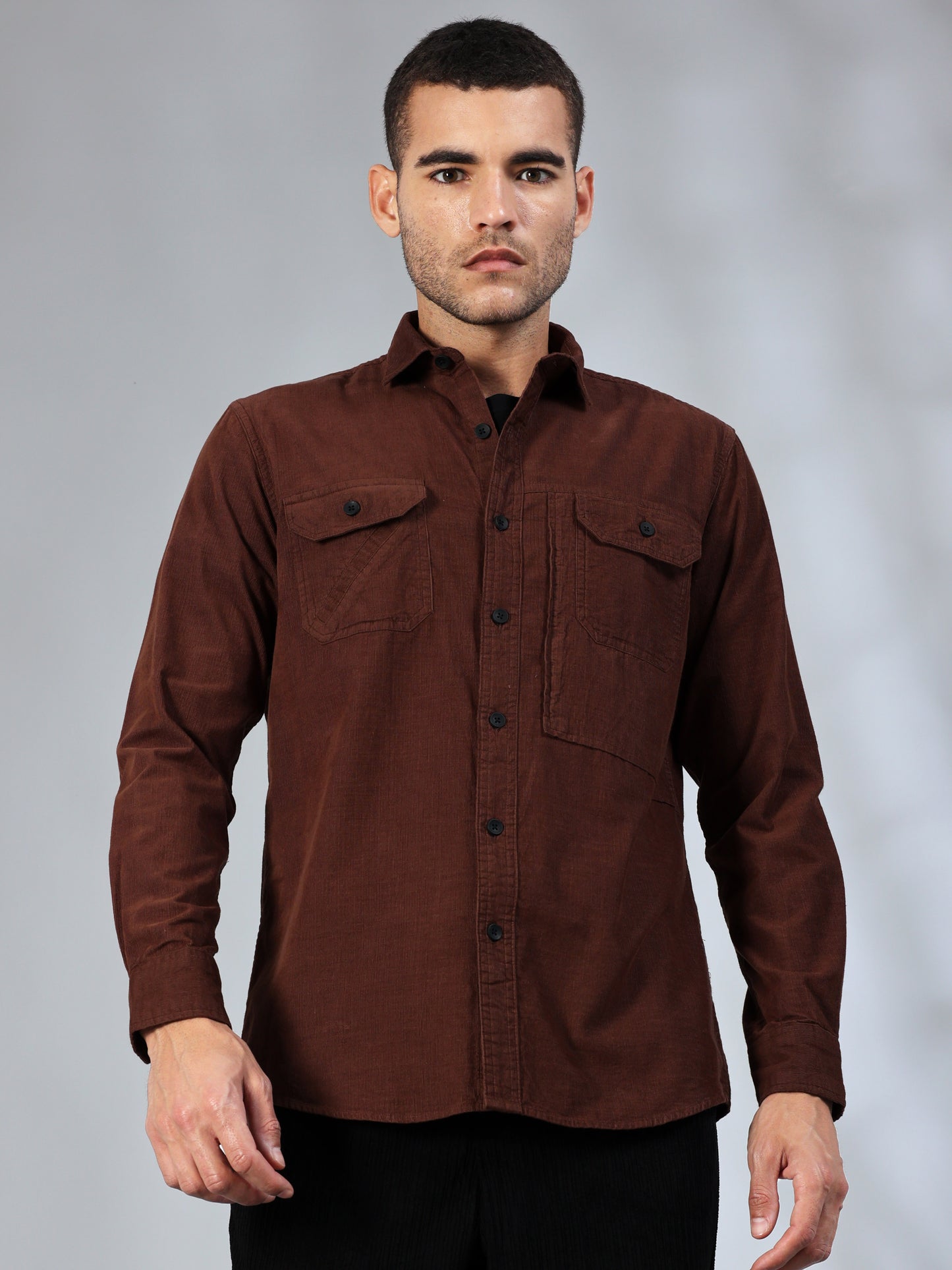 Cordoba Crater Brown Corduroy Shirt