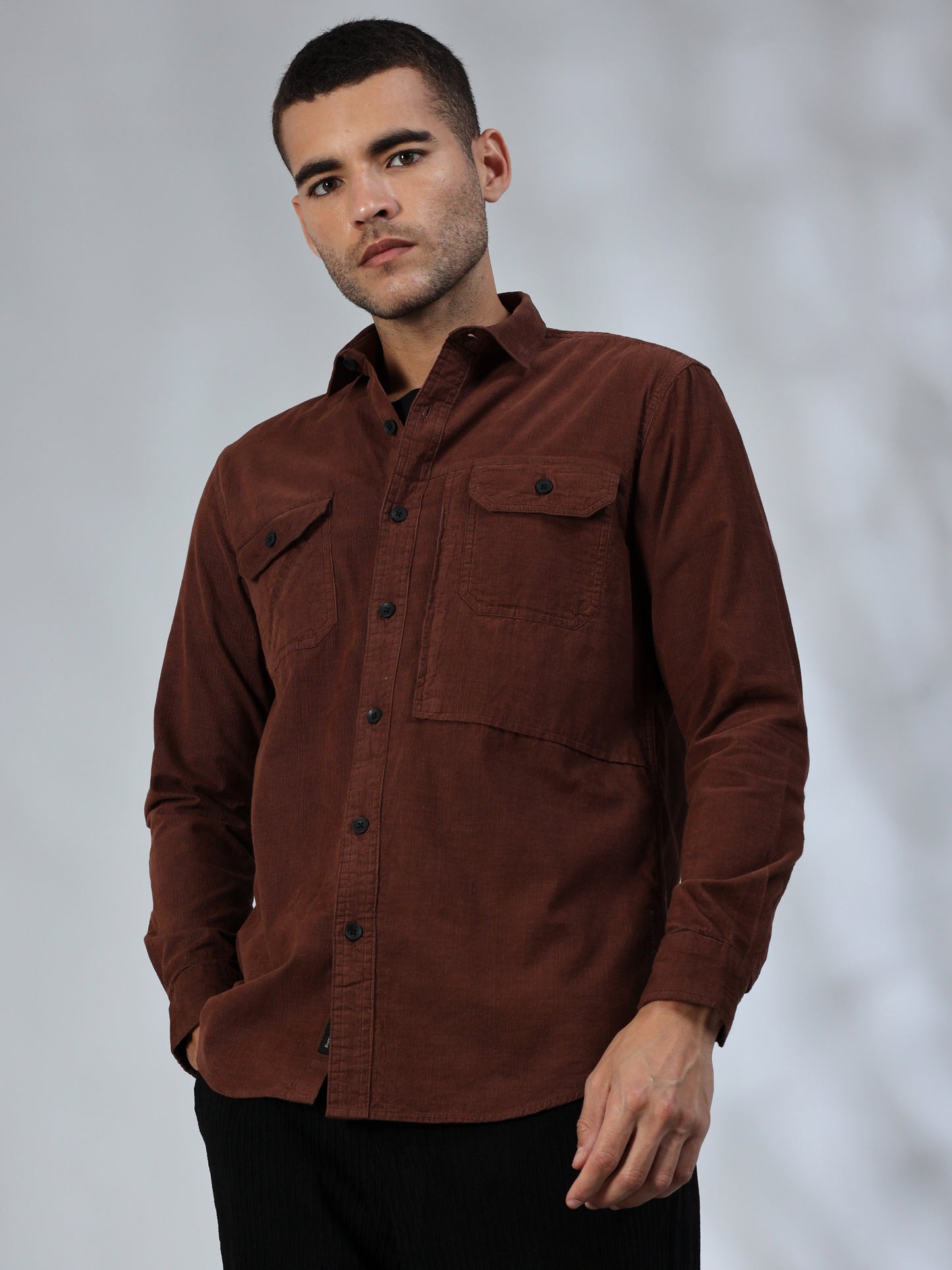 Cordoba Crater Brown Corduroy Shirt