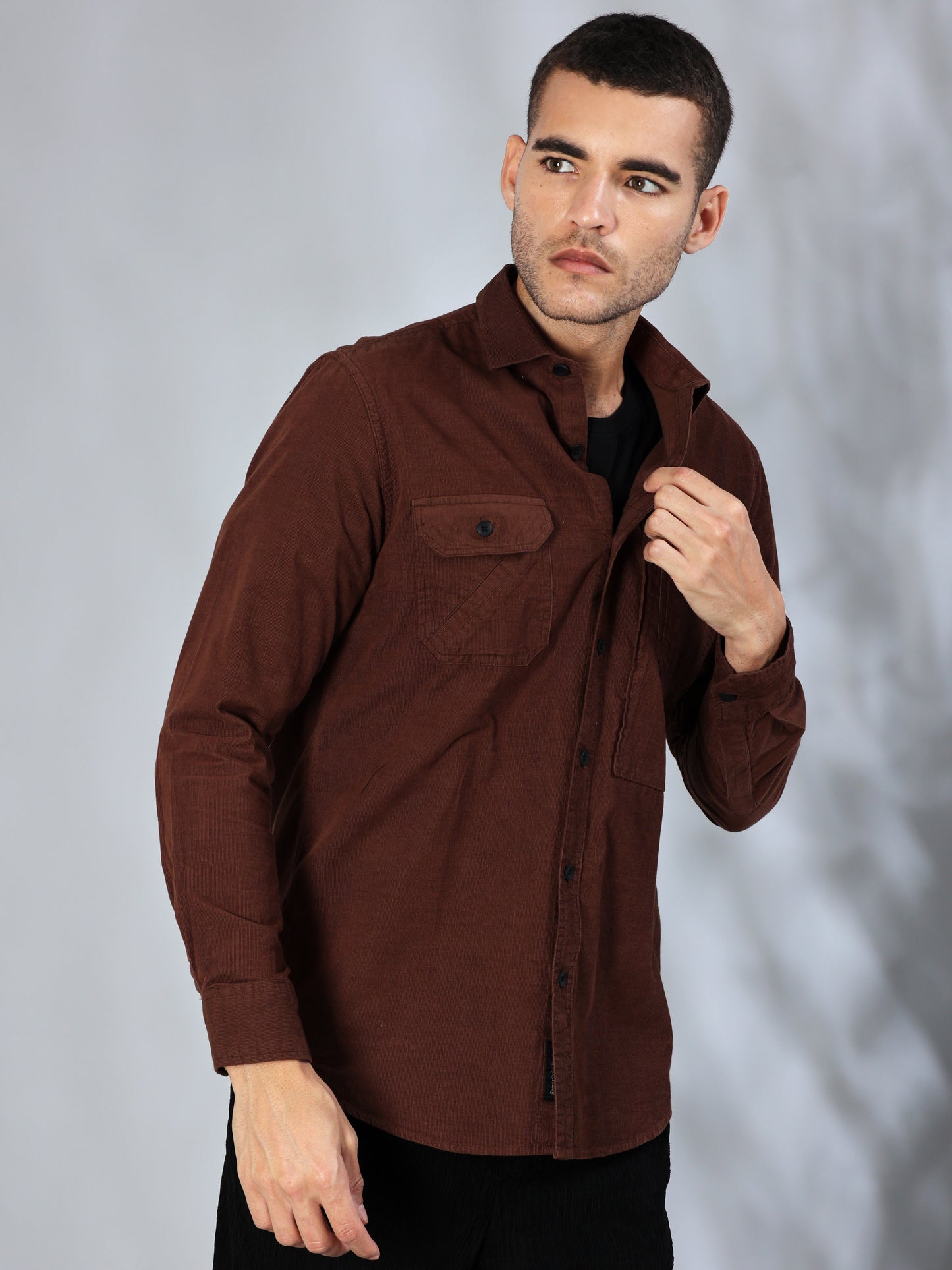 Cordoba Crater Brown Corduroy Shirt