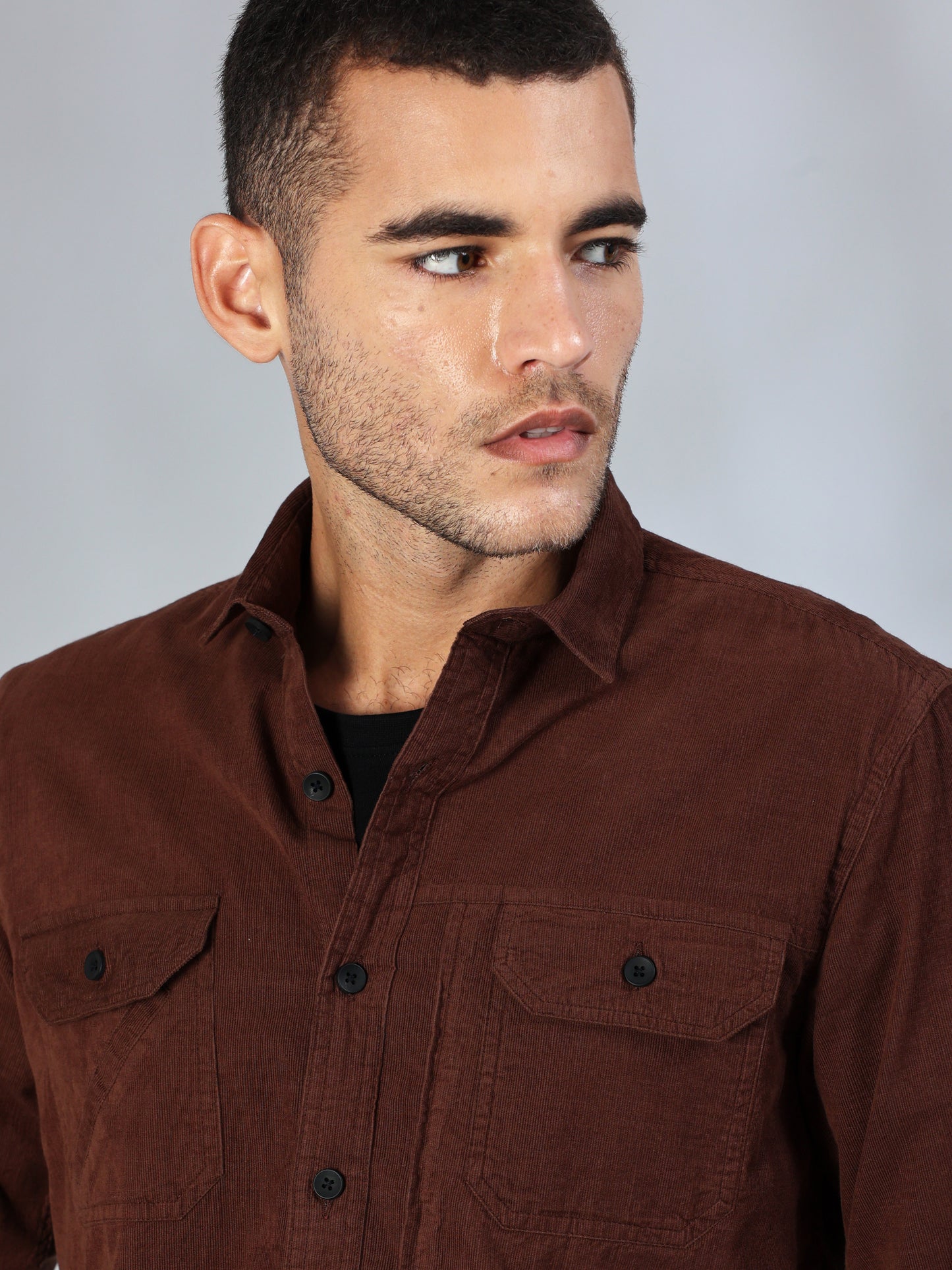 Cordoba Crater Brown Corduroy Shirt