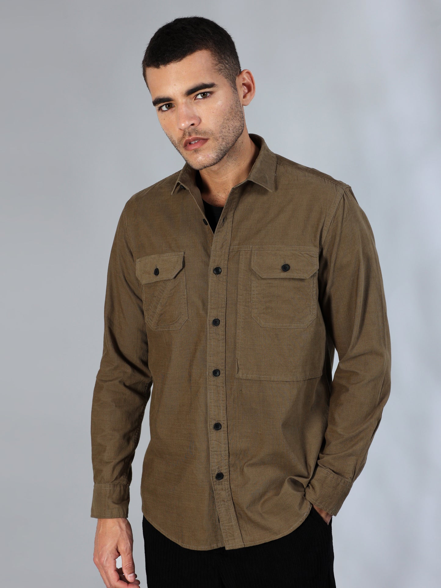 Cordoba Otter Brown Corduroy shirt