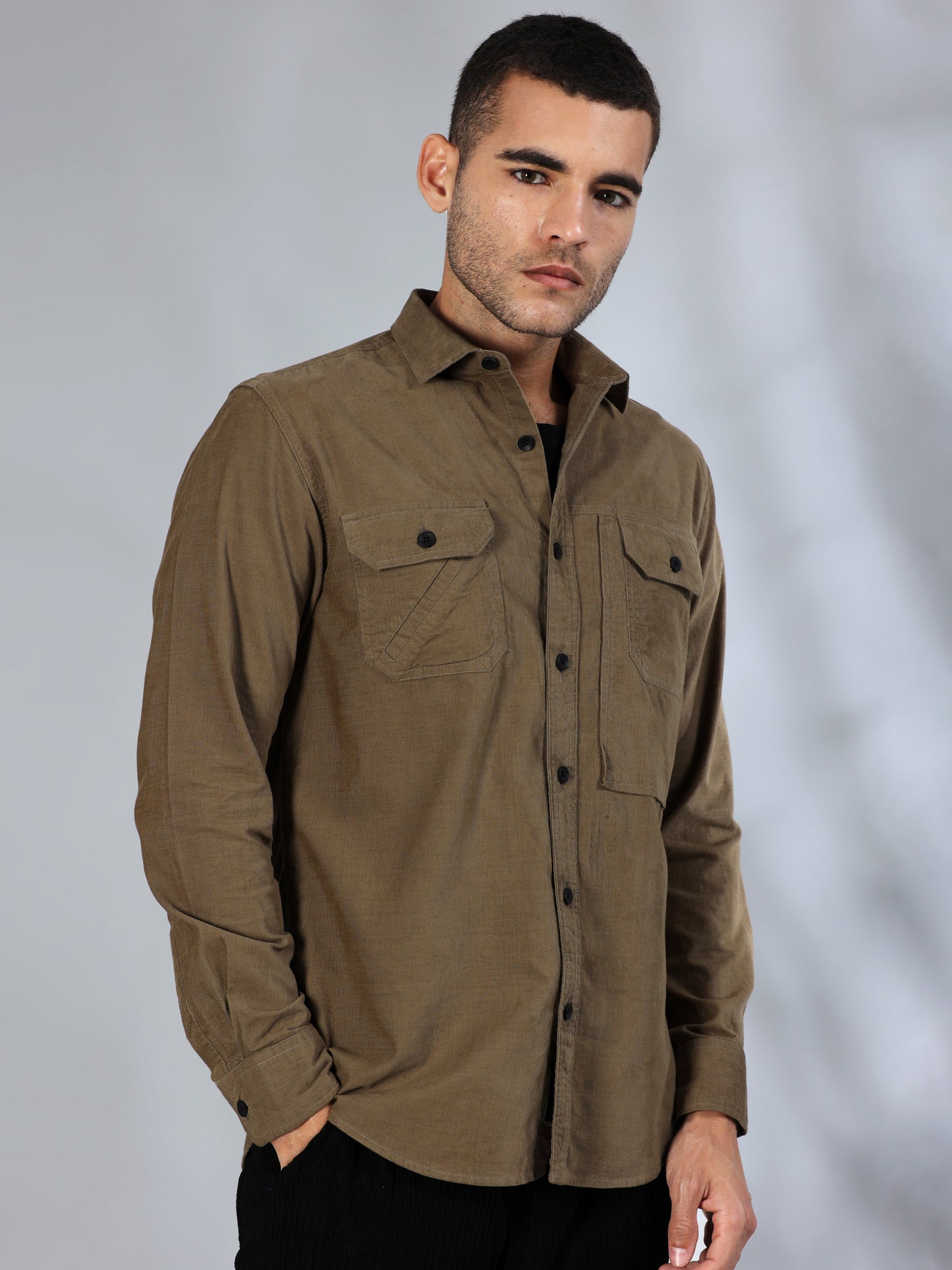 Cordoba Otter Brown Corduroy shirt