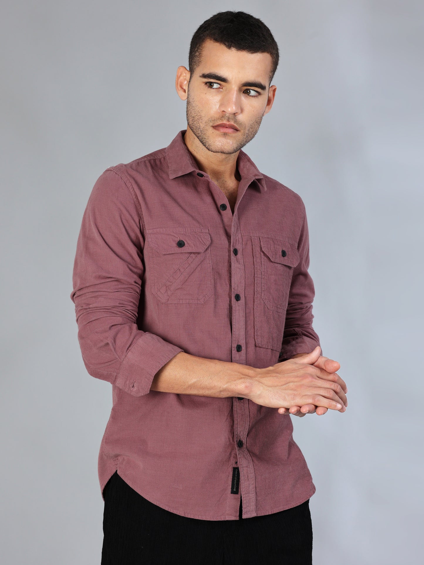 Cordoba Dusky Purple Corduroy Shirt