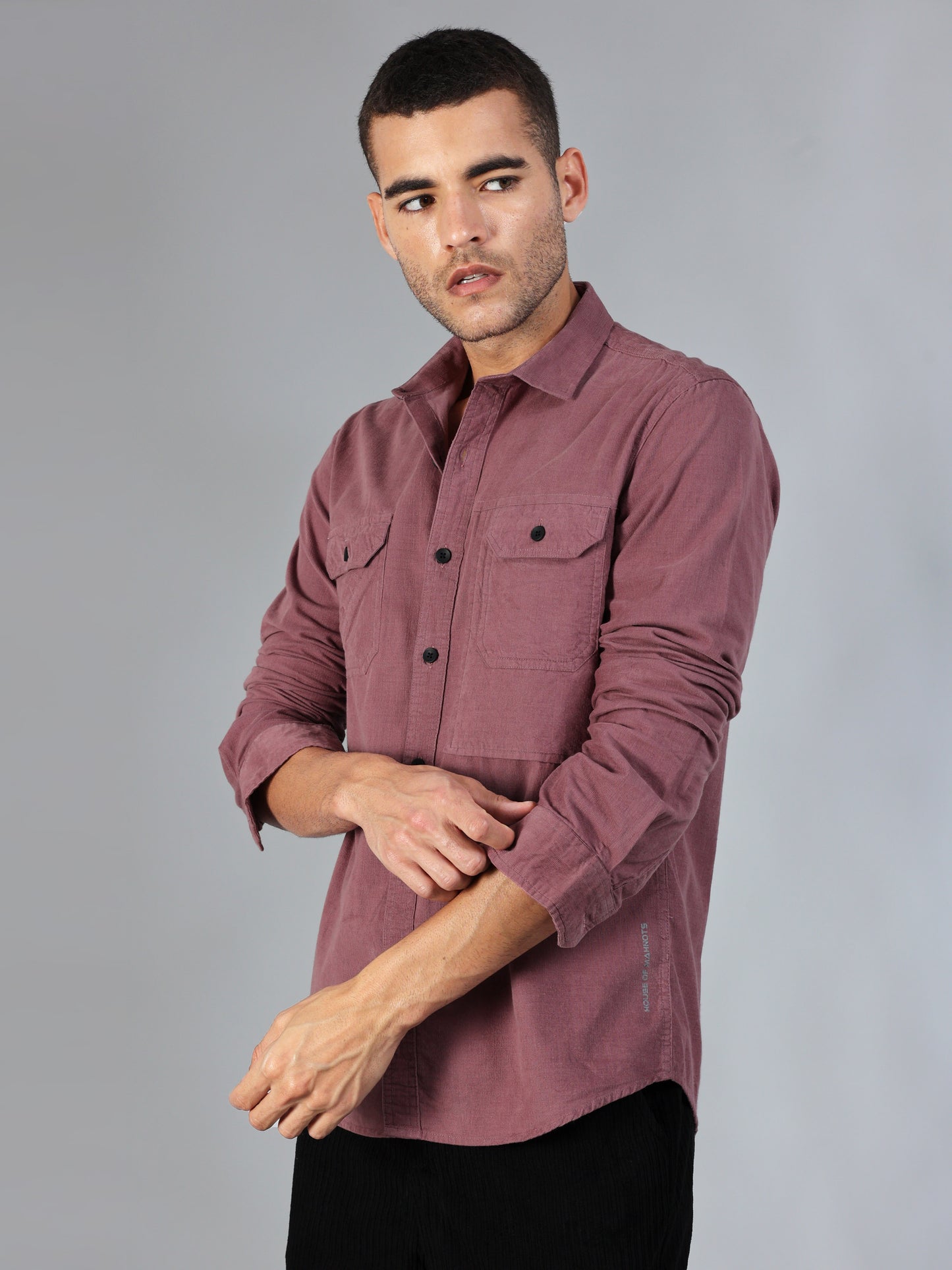 Cordoba Dusky Purple Corduroy Shirt