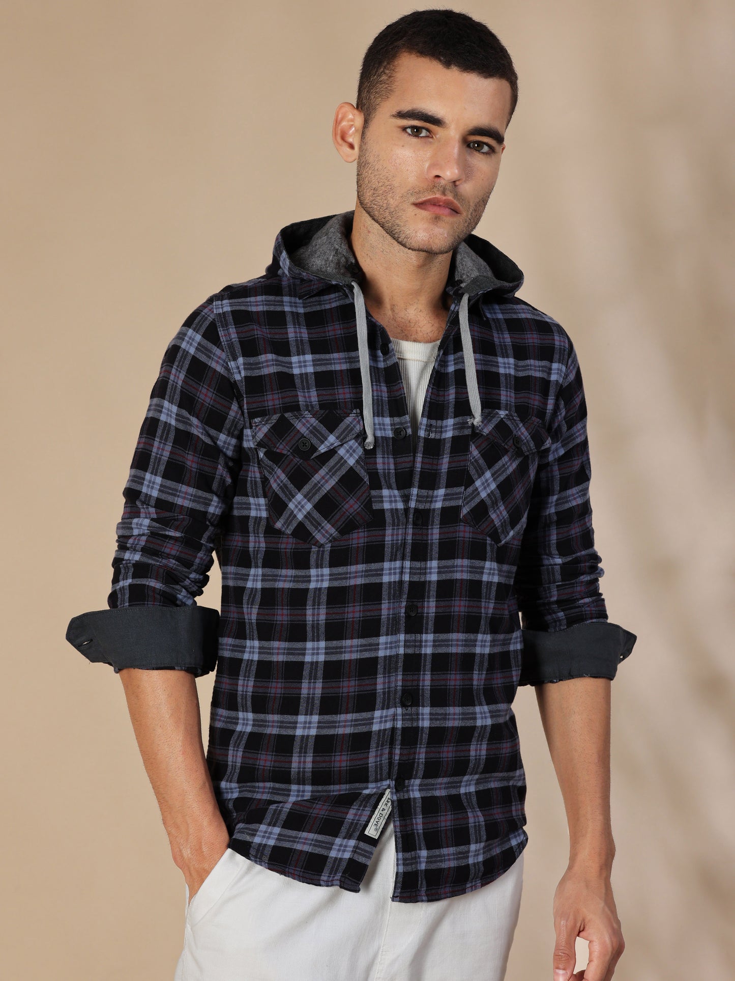 Freetown onyx check Hoodie Shirt