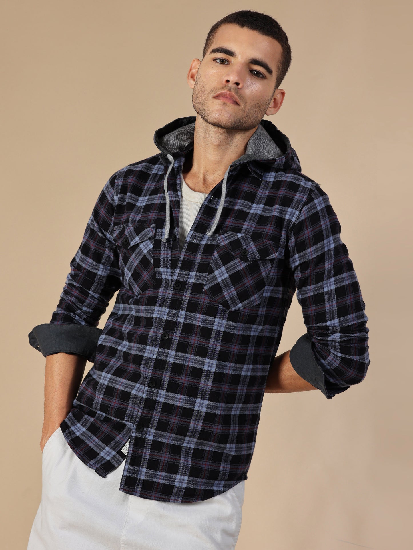 Freetown onyx check Hoodie Shirt