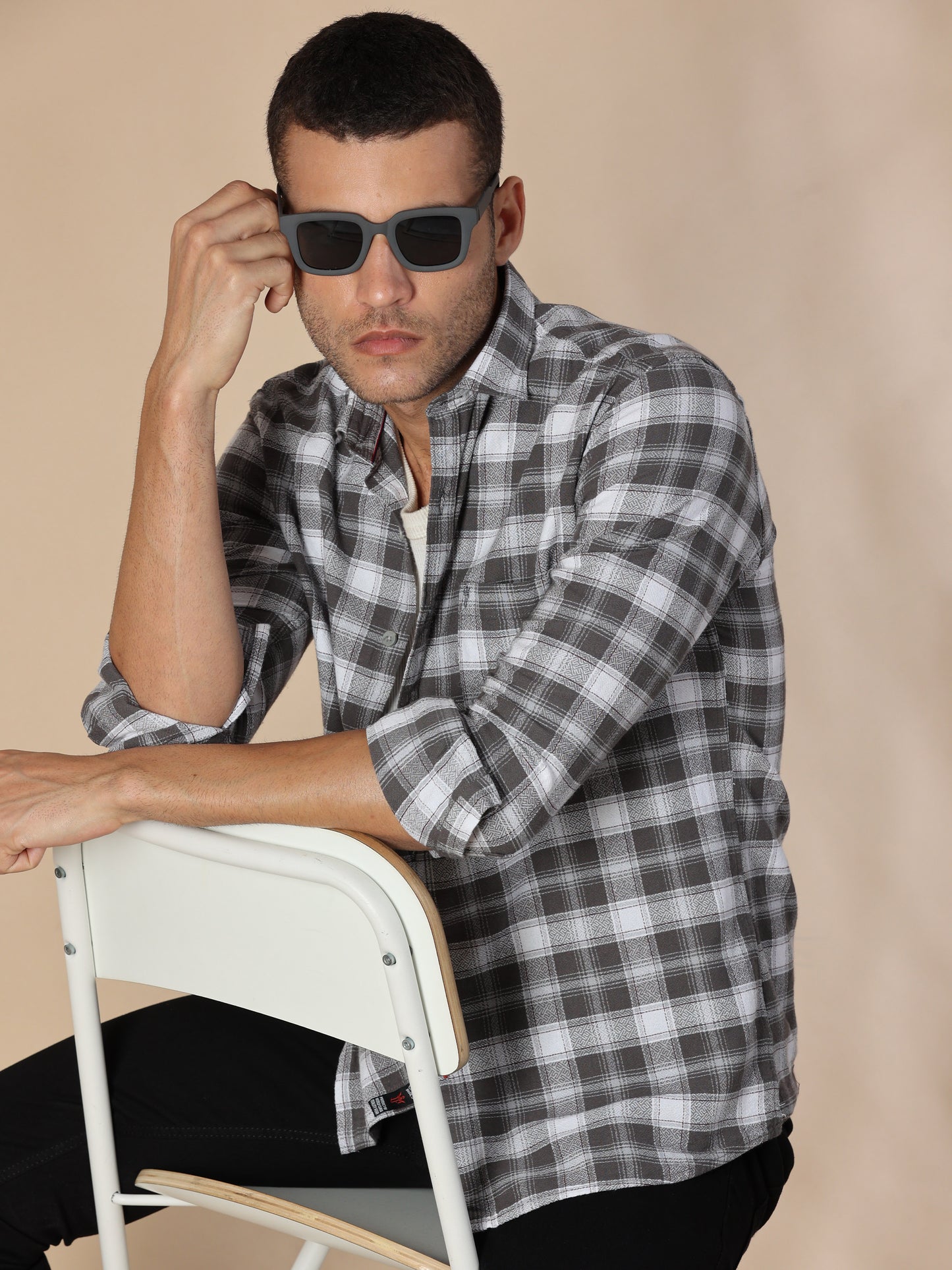 Scuderia Black Eel Check Shirt