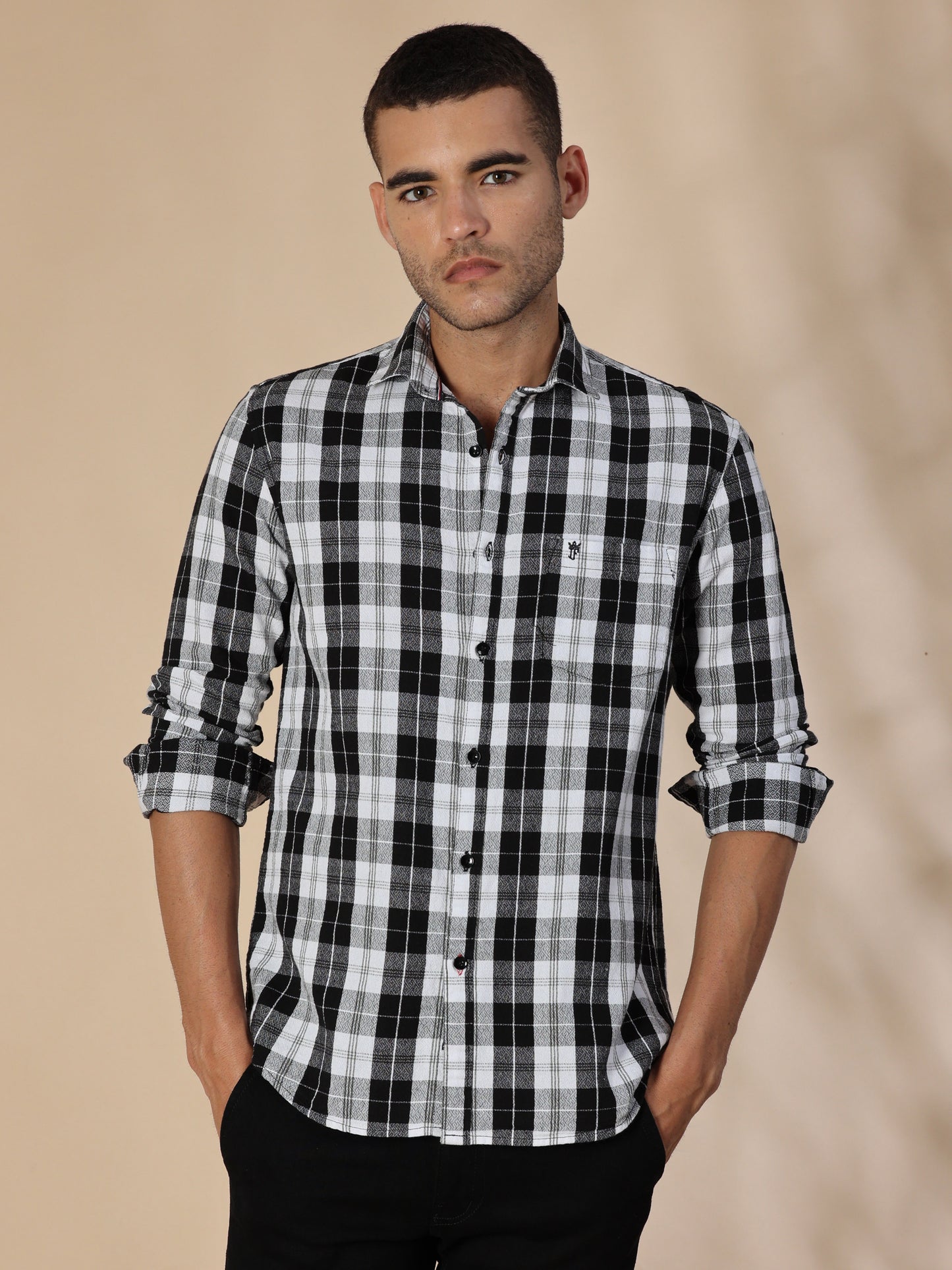 Scuderia Shadow Black Check Shirt