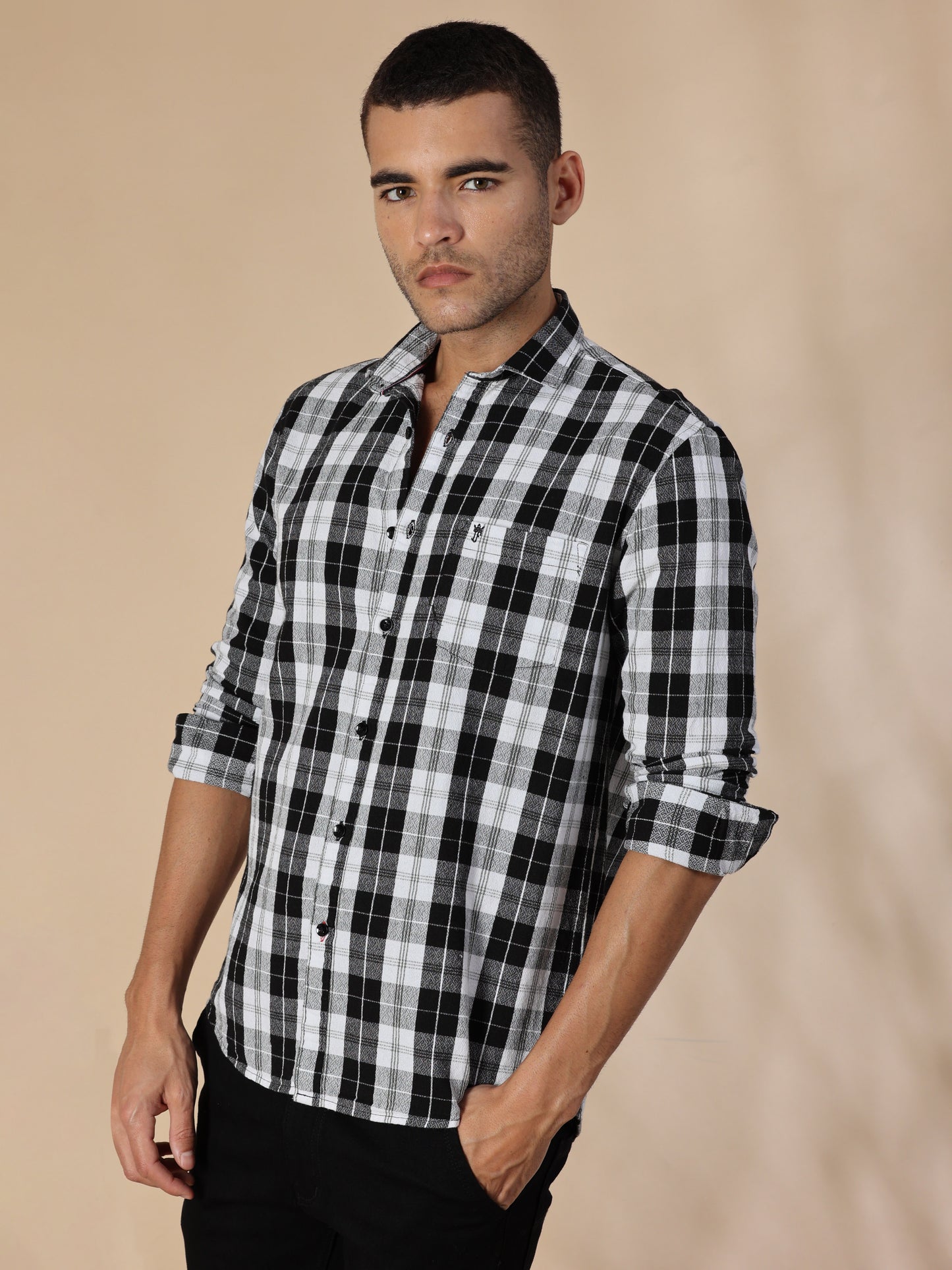 Scuderia Shadow Black Check Shirt