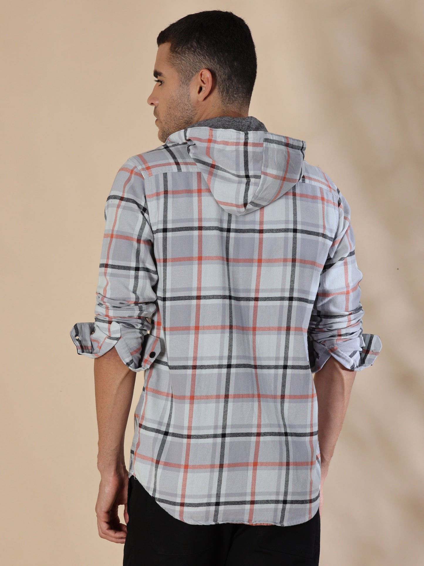 Freetown Grey Orange Check Shirt