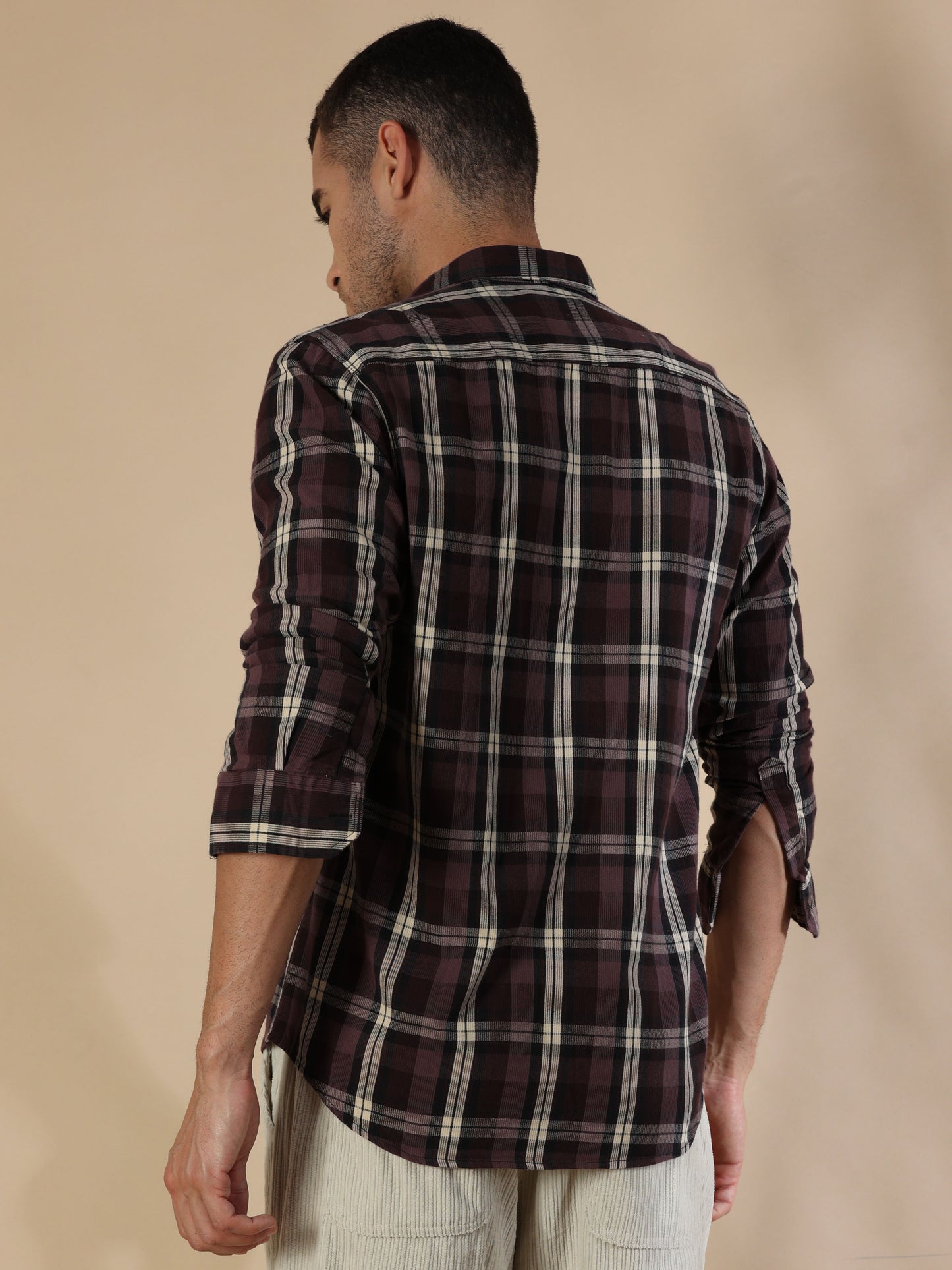 Phoenix Wenge Corduroy Check Shirt