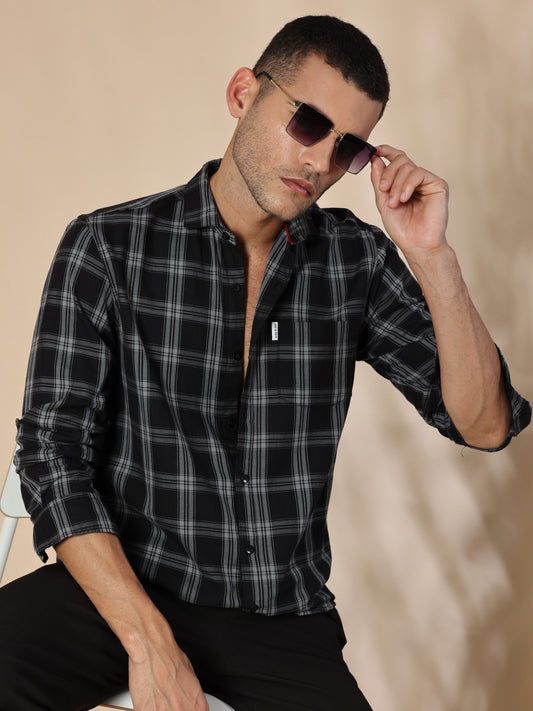 Kobe Smoky Black Check Shirt