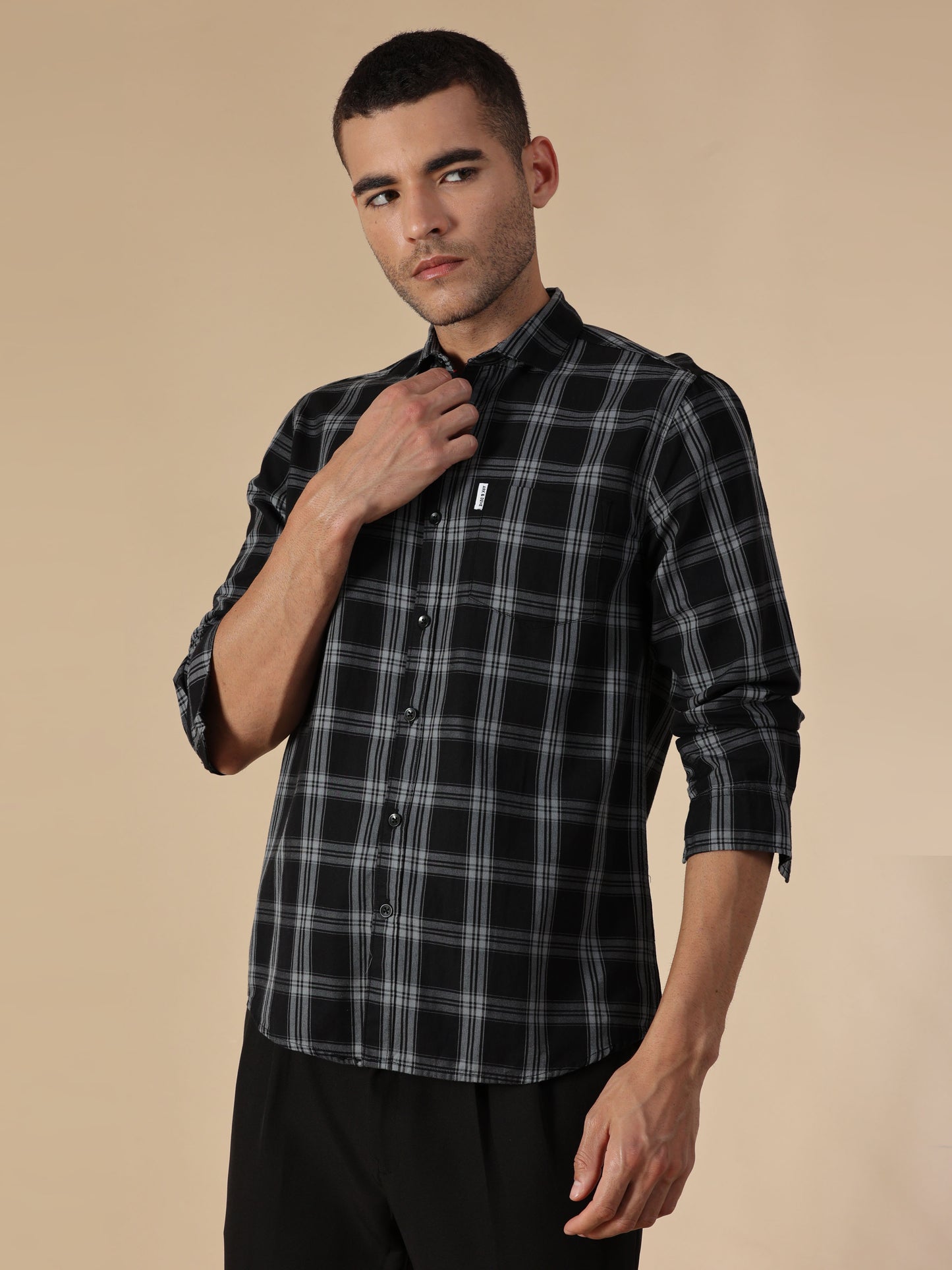 Kobe Smoky Black Check Shirt