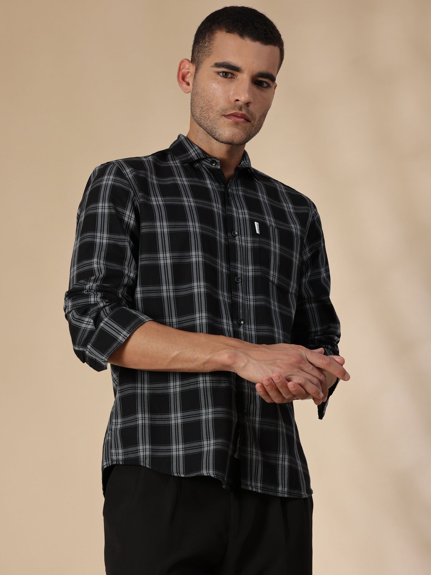 Kobe Smoky Black Check Shirt