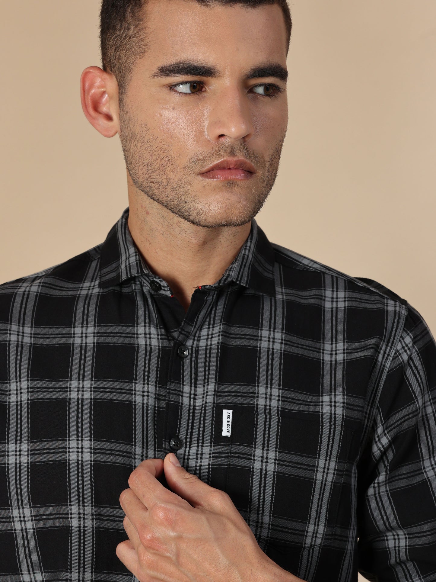 Kobe Smoky Black Check Shirt