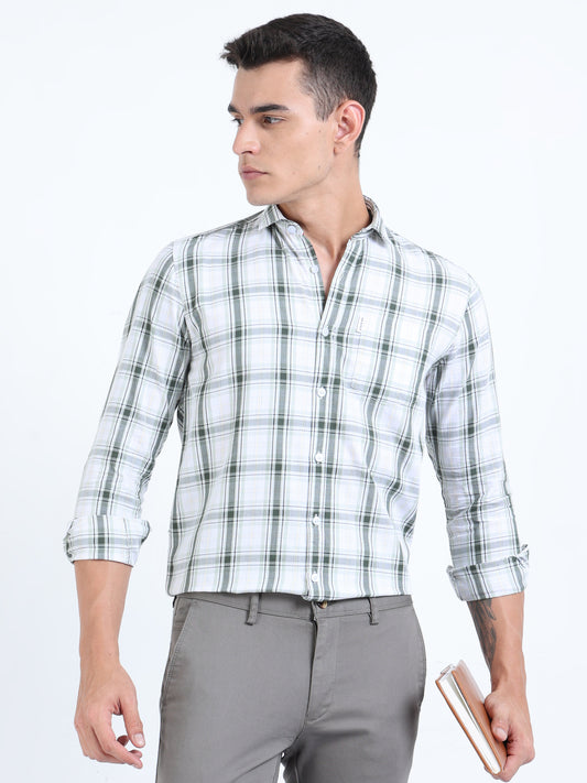 Kobe Blue Grey Check Shirt