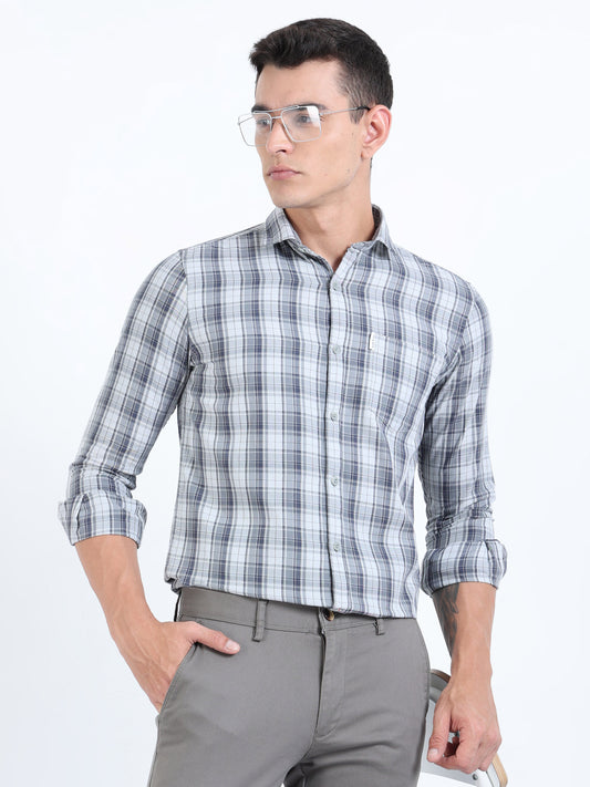 Kobe Jet Grey Check Shirt