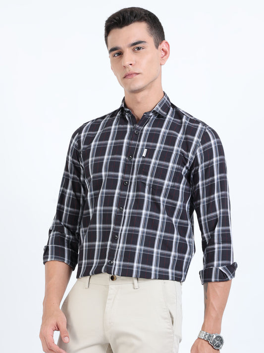 Kobe Bright Grey Check Shirt