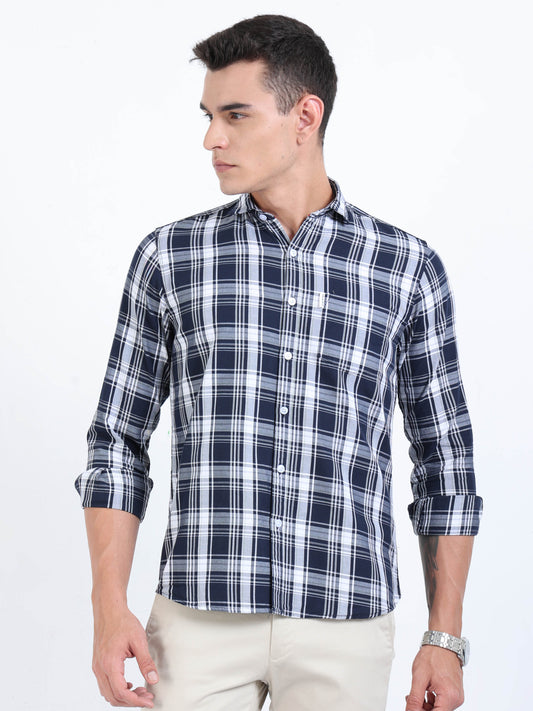 Kobe Nail Blue Check Shirt