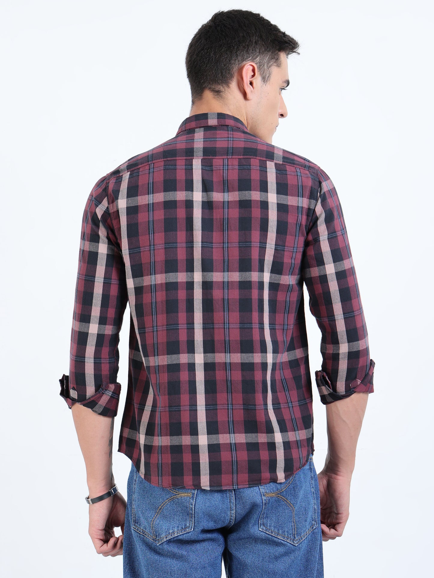 Phoenix Dark Mauve Check Shirt