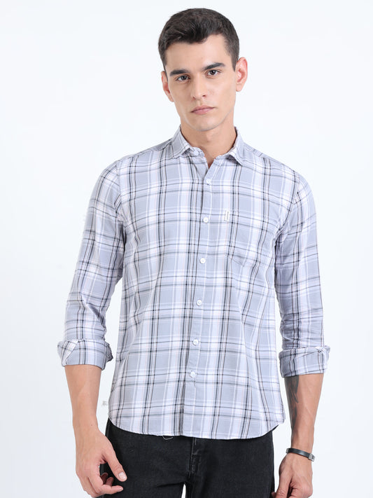 Kobe Lavender Grey Check Shirt