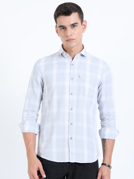 Kobe Pale Blue Lily Check Shirt