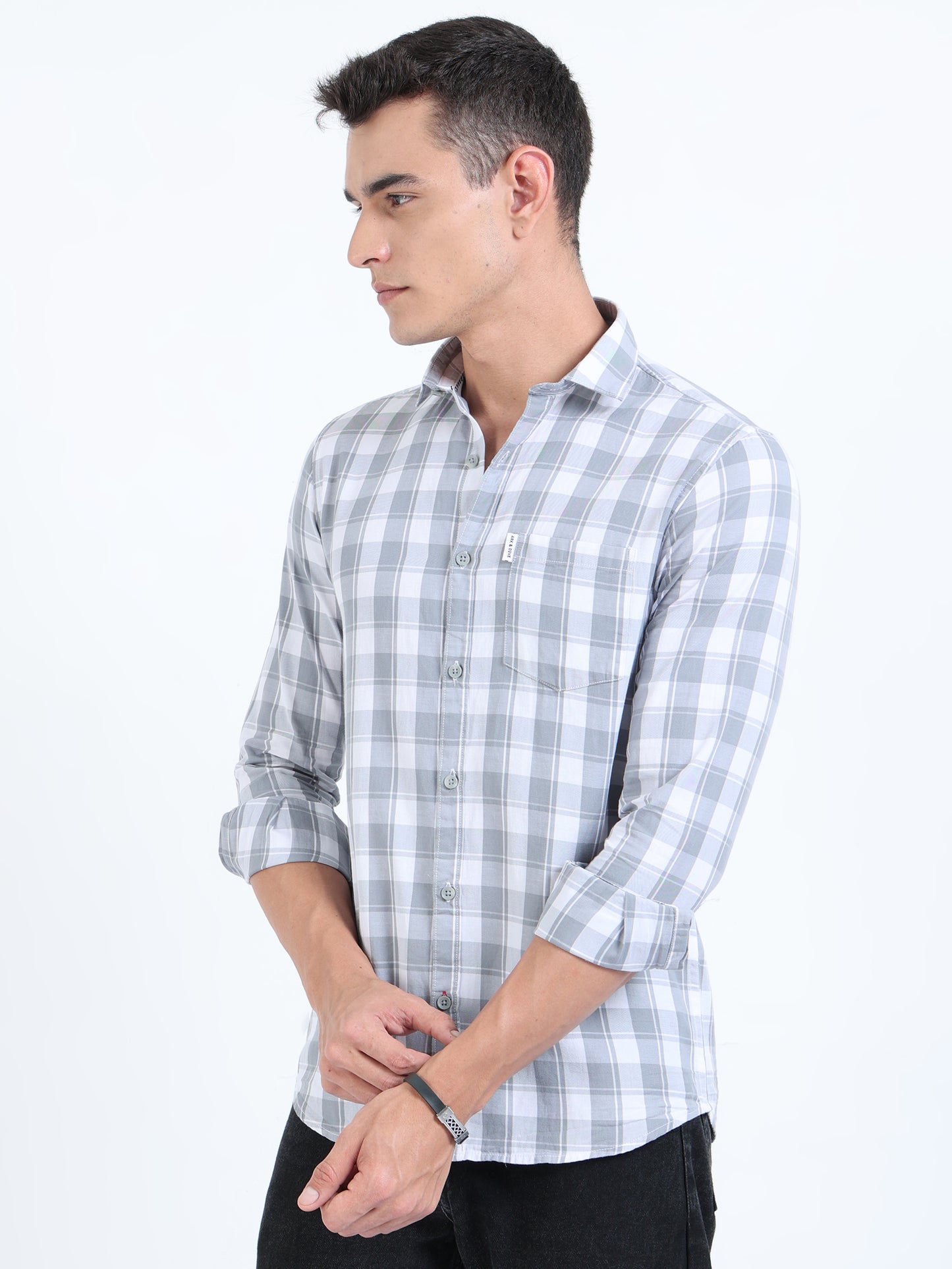 Kobe Alice Blue Check Shirt