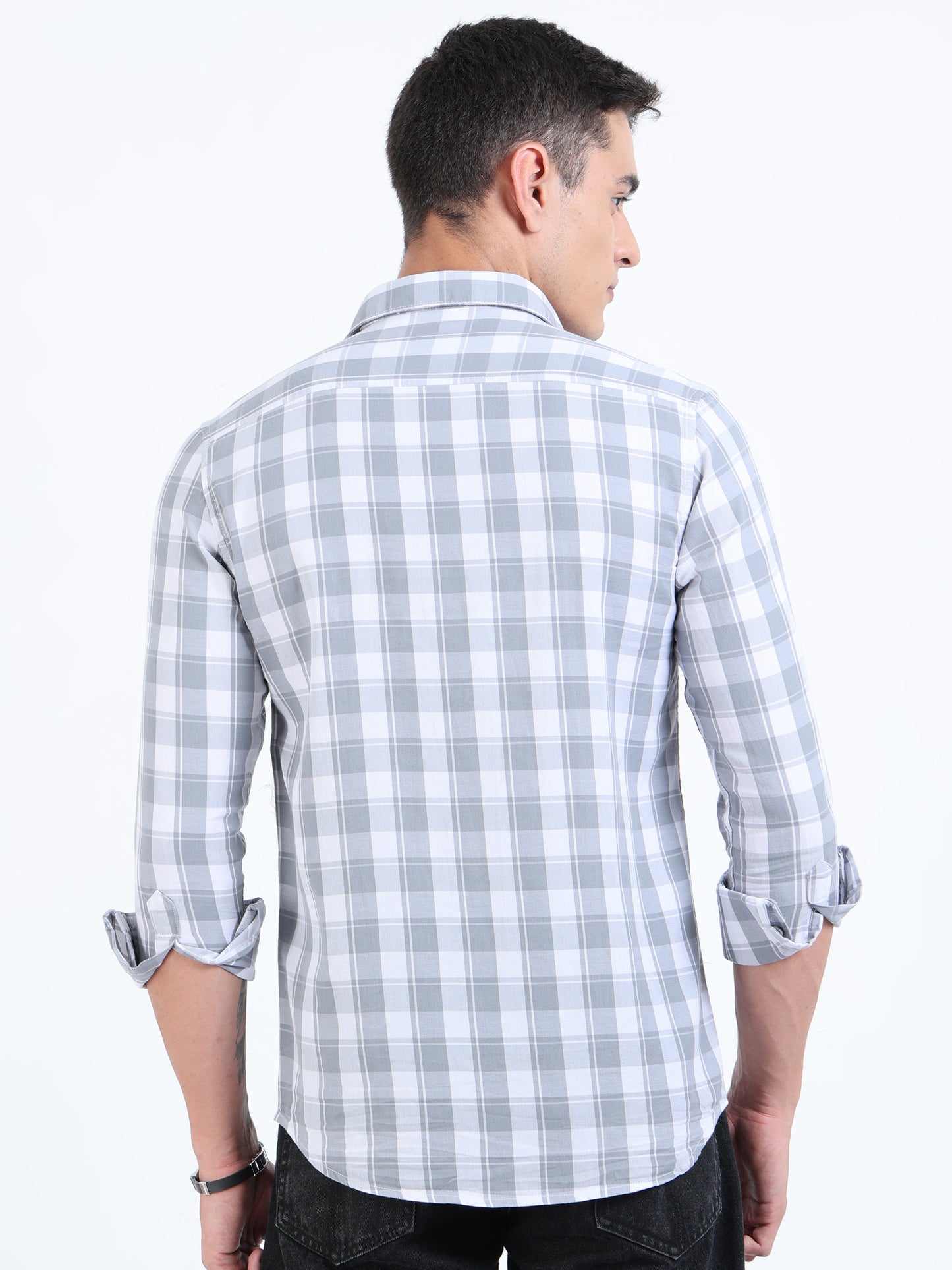 Kobe Alice Blue Check Shirt