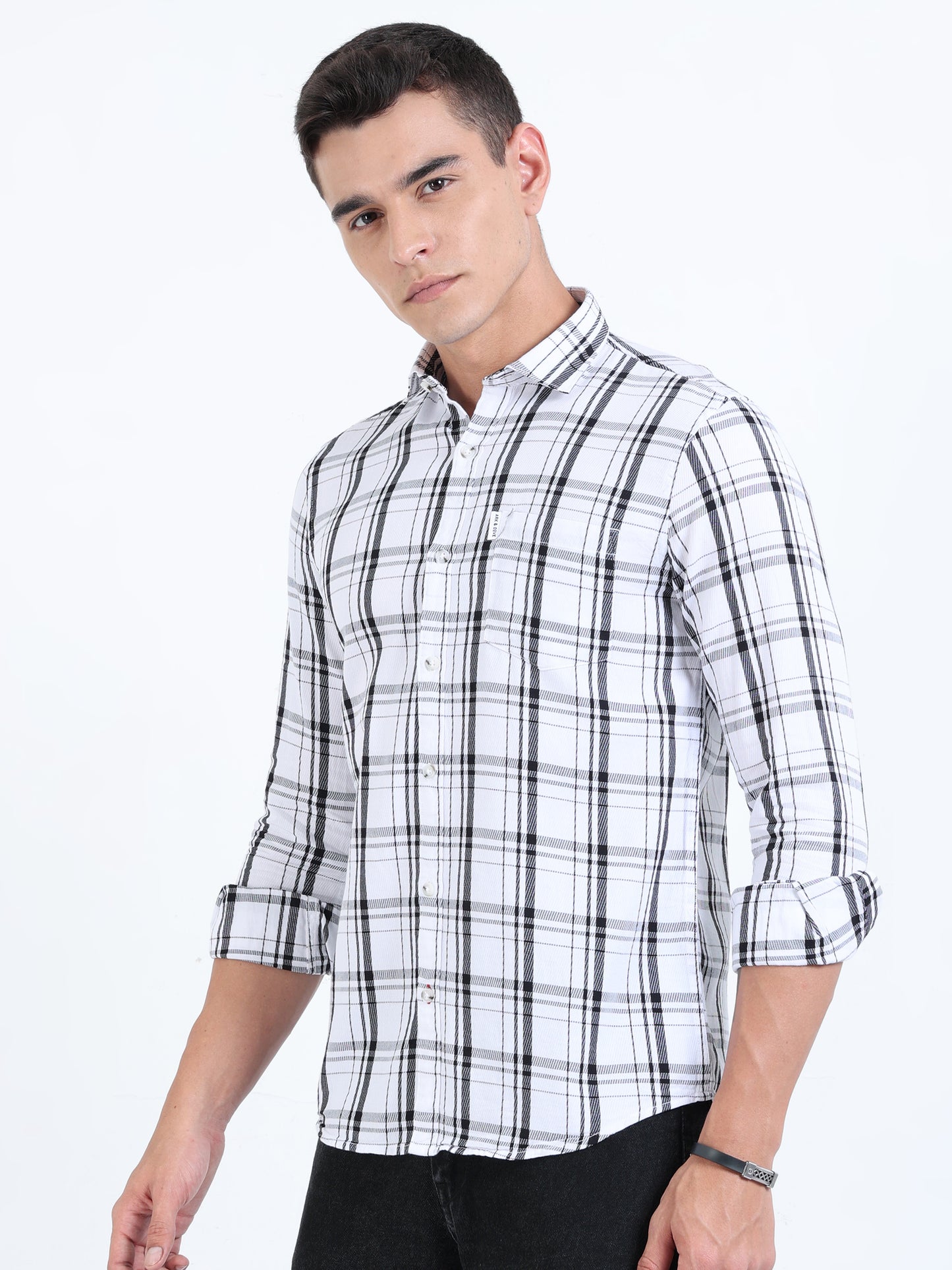 Kobe Titan White & Black Check Shirt