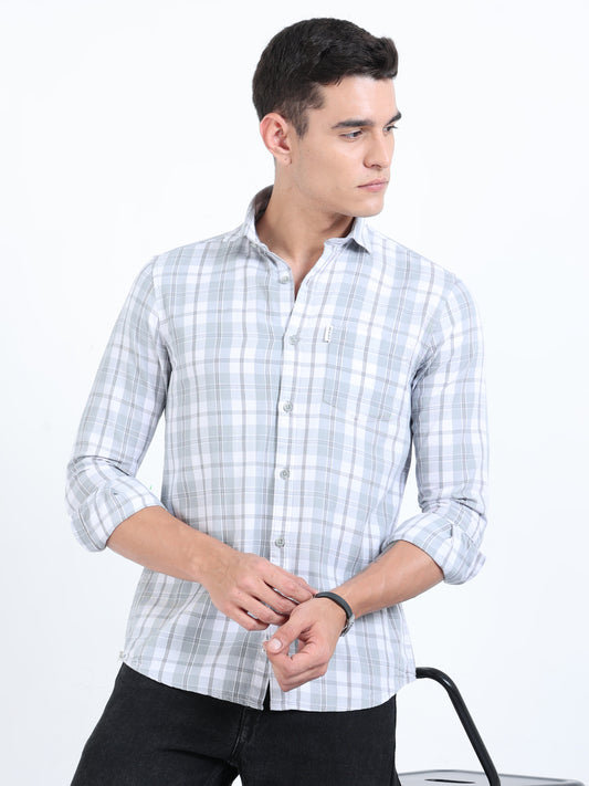 Kobe Light Blue Check Shirt