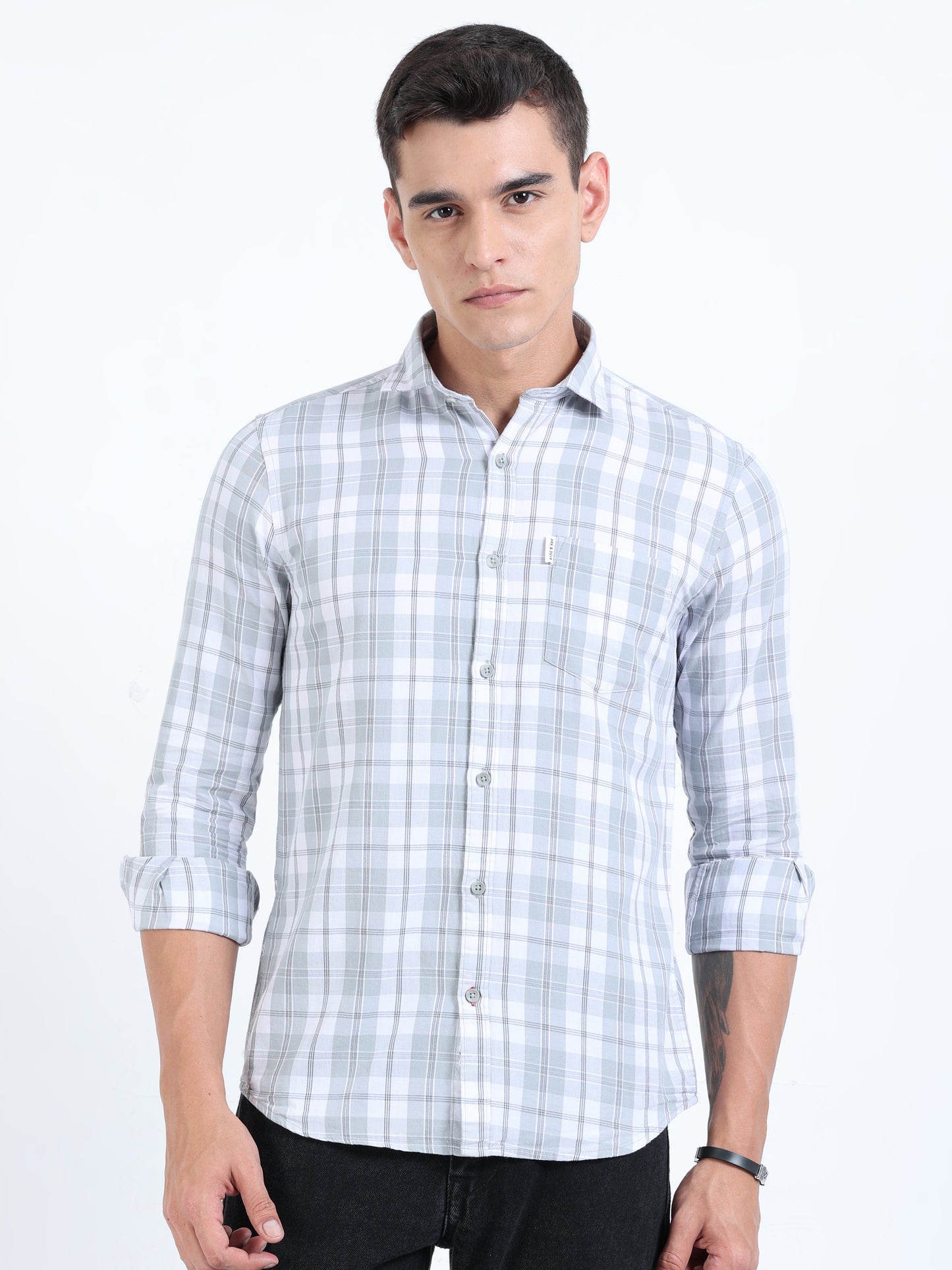 Kobe Light Blue Check Shirt