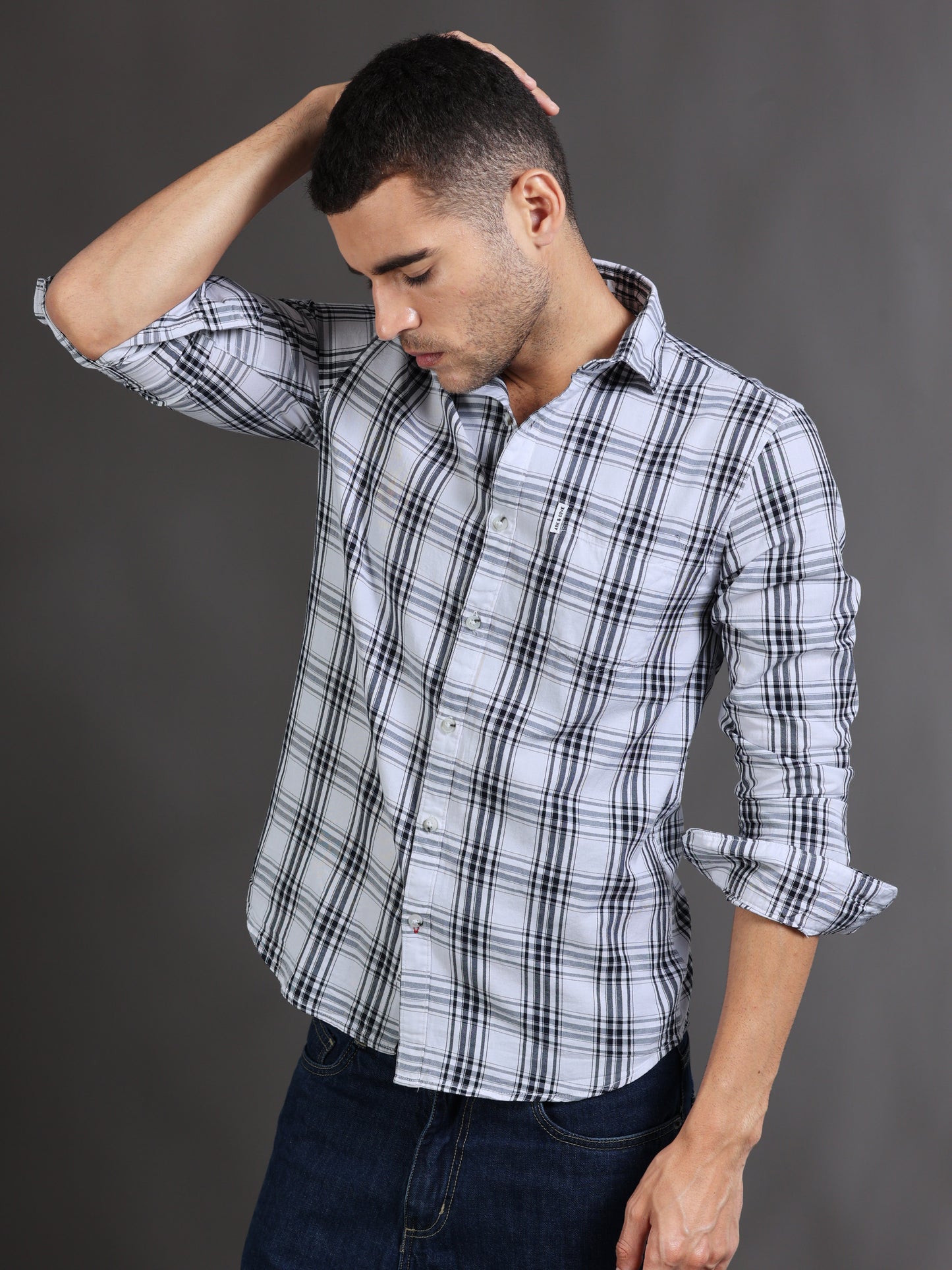 Kobe Grey Check Shirt