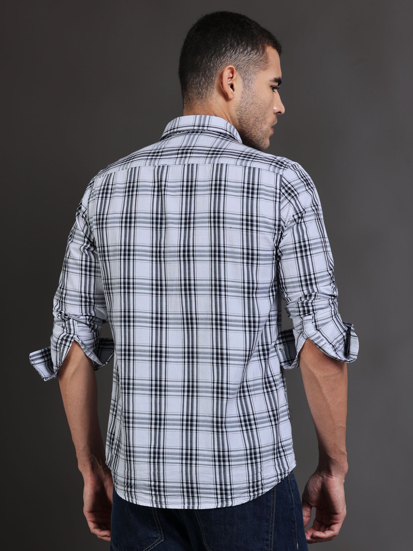 Kobe Grey Check Shirt