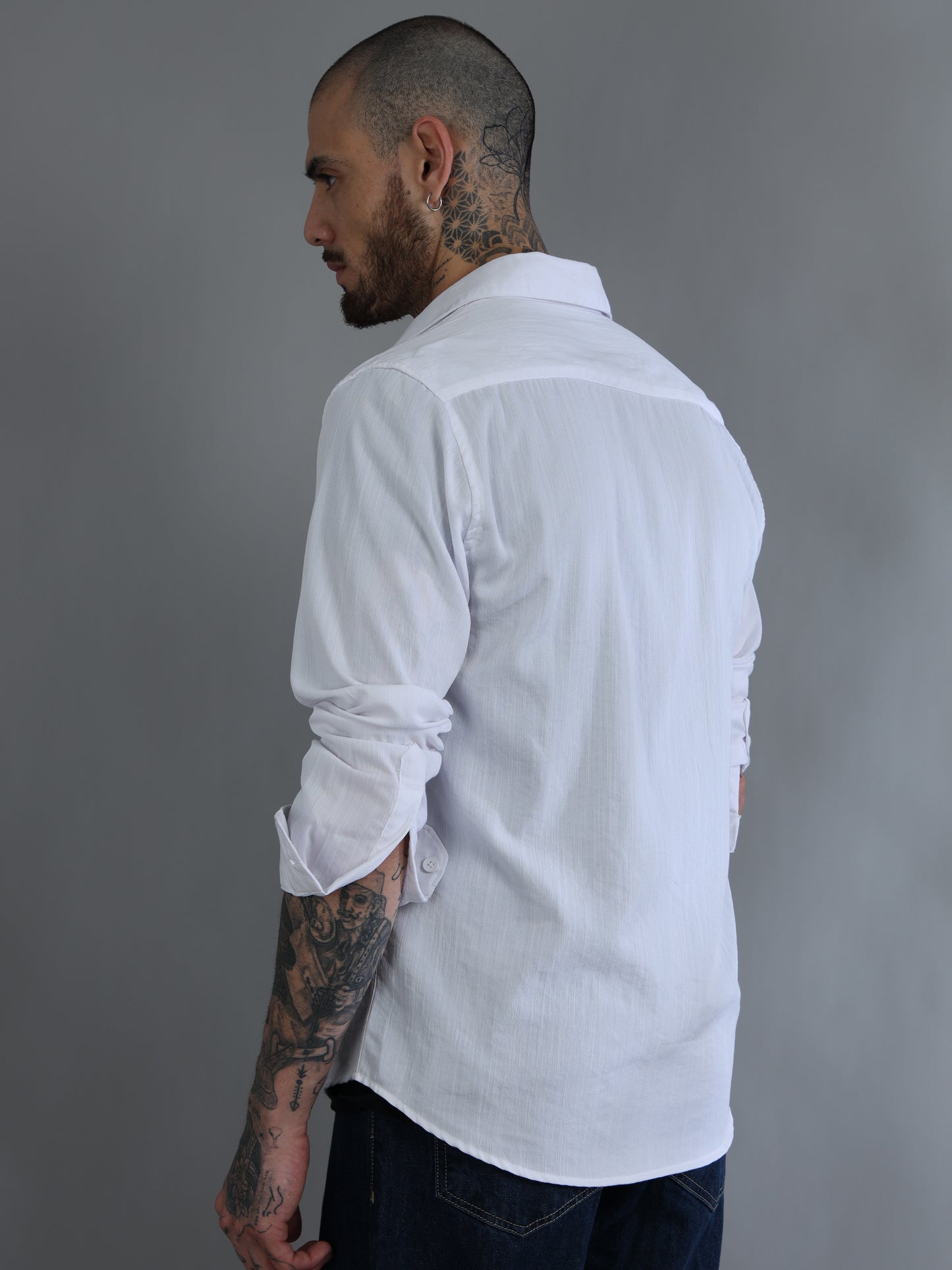 Miami White Solid Shirt